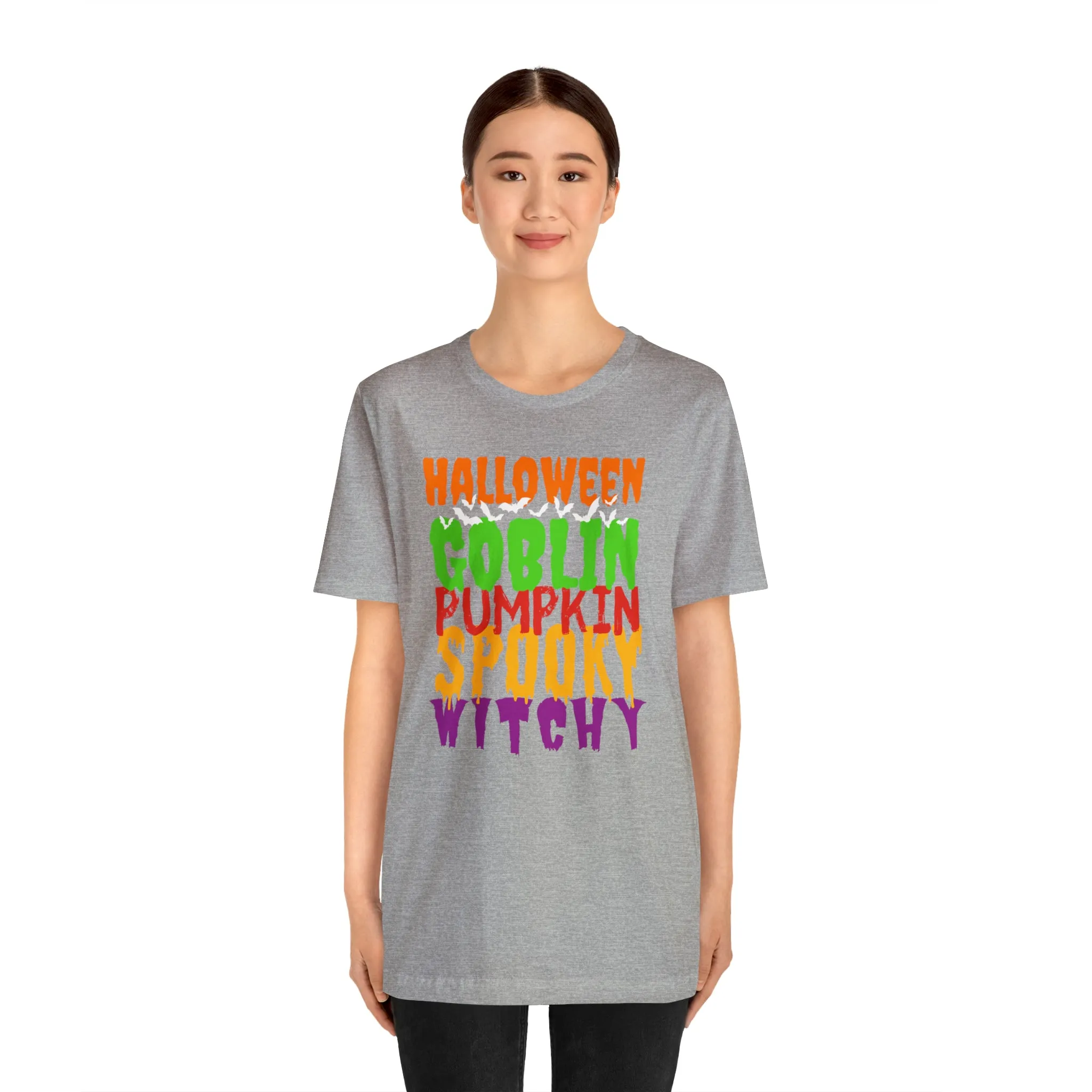 Halloween Goblin Pumpkin T-Shirt | Spooky Witchy Tee |  Bella Canvas 3001Unisex | Creepy Short Sleeve Tshirt