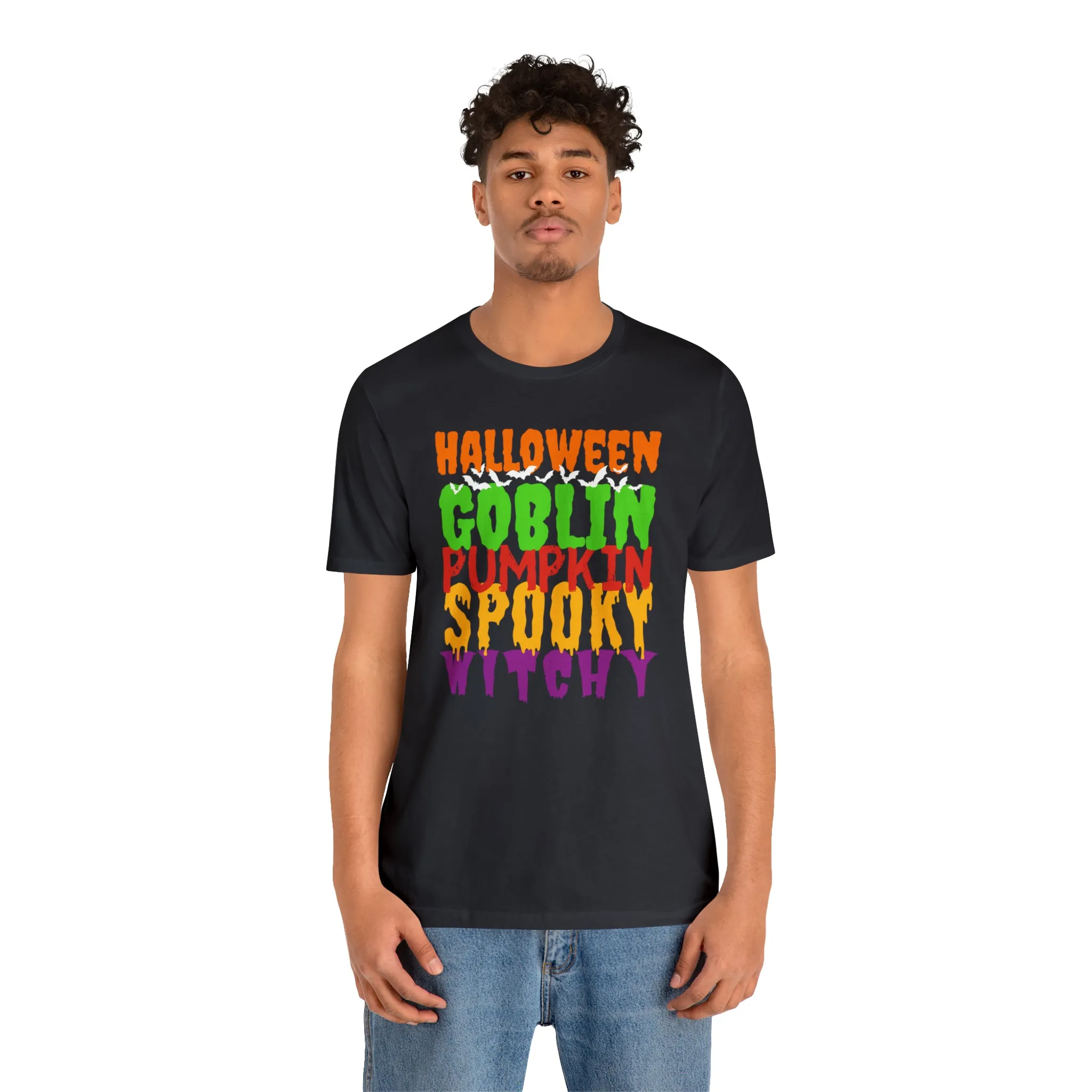 Halloween Goblin Pumpkin T-Shirt | Spooky Witchy Tee |  Bella Canvas 3001Unisex | Creepy Short Sleeve Tshirt