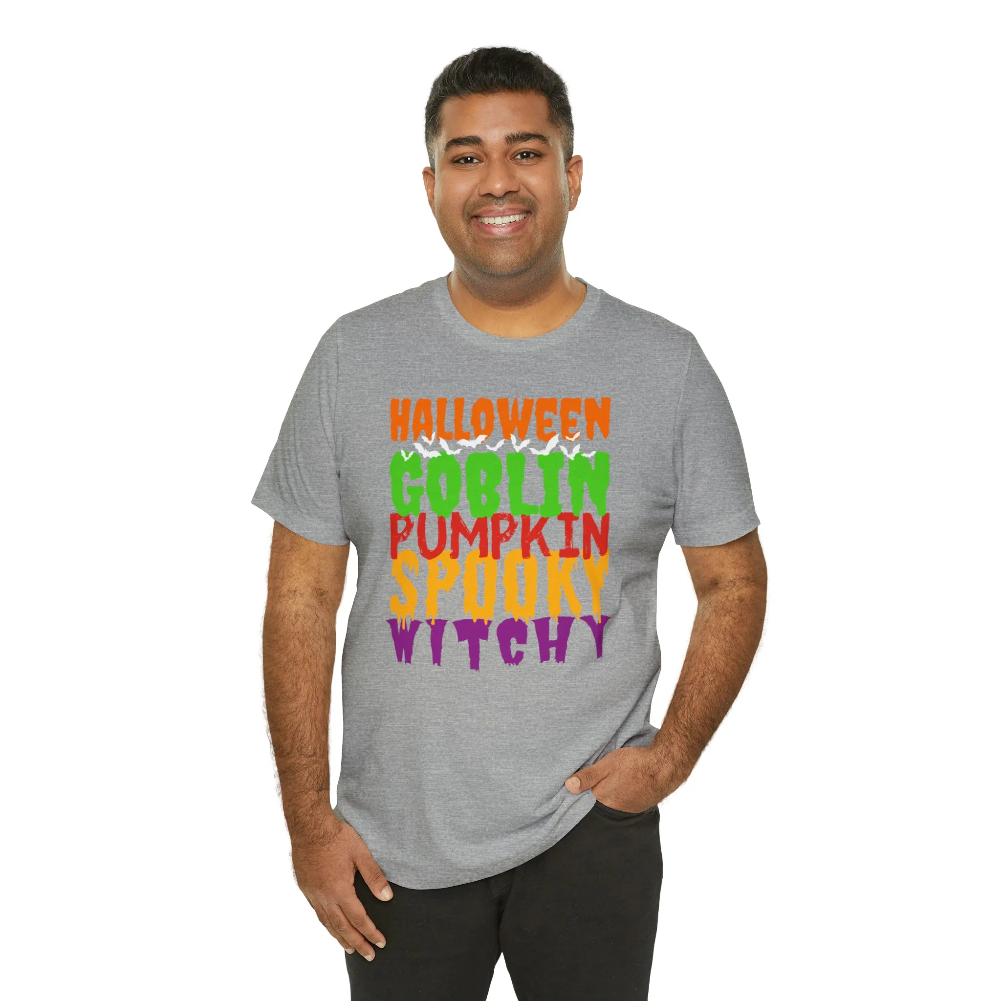 Halloween Goblin Pumpkin T-Shirt | Spooky Witchy Tee |  Bella Canvas 3001Unisex | Creepy Short Sleeve Tshirt