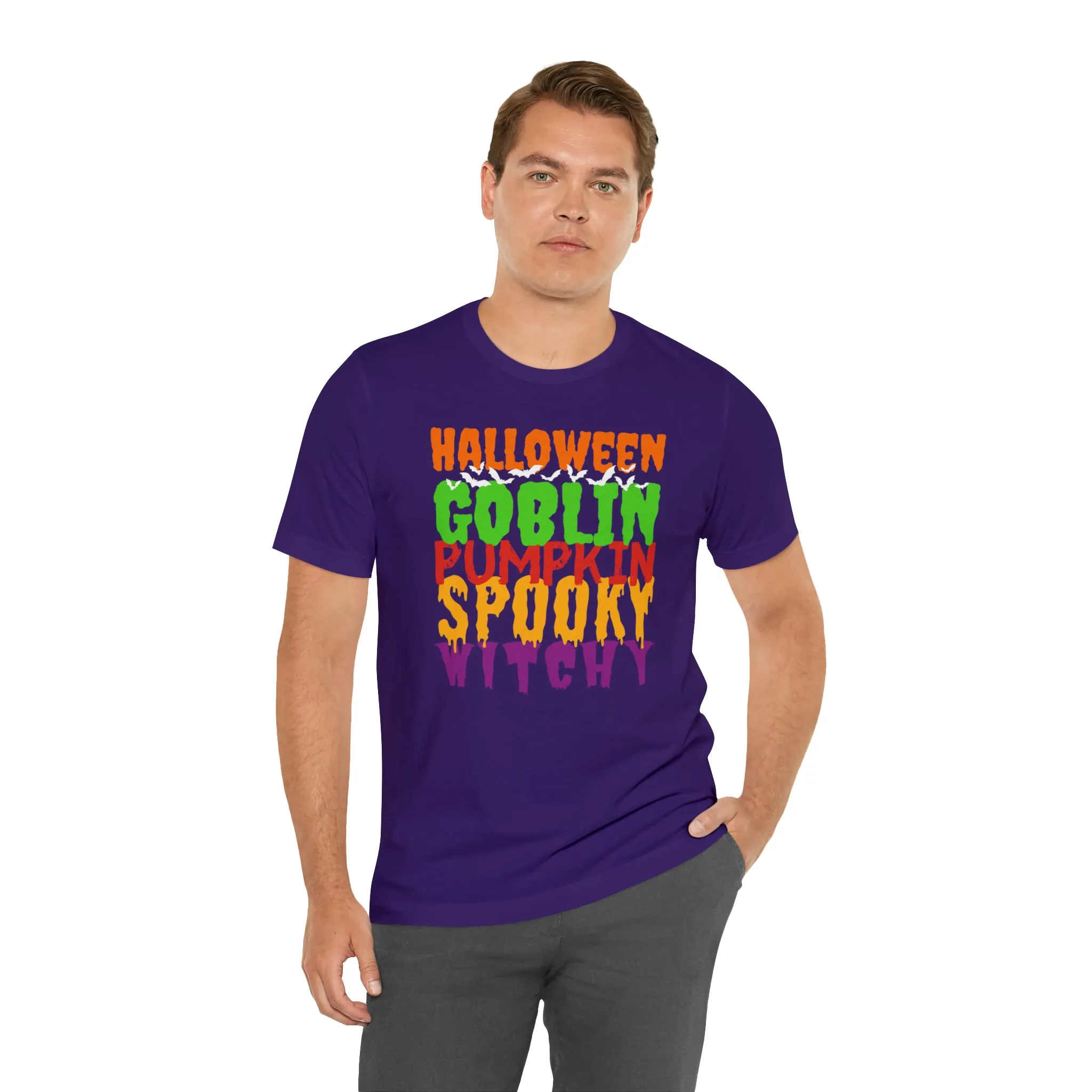 Halloween Goblin Pumpkin T-Shirt | Spooky Witchy Tee |  Bella Canvas 3001Unisex | Creepy Short Sleeve Tshirt