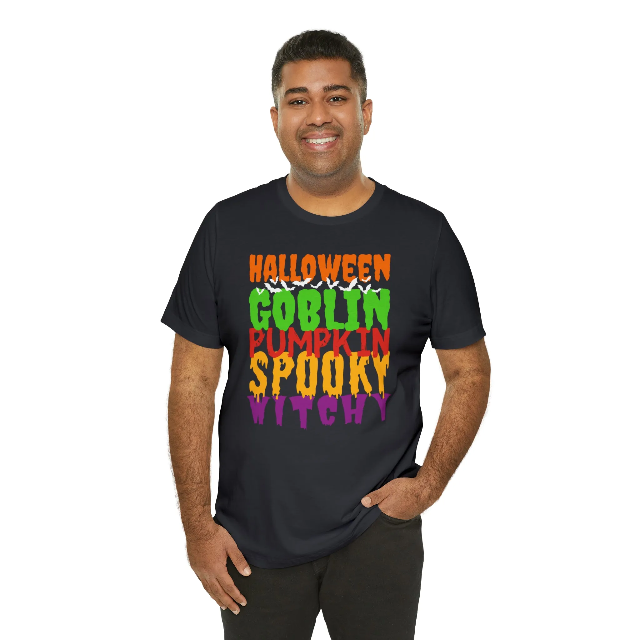 Halloween Goblin Pumpkin T-Shirt | Spooky Witchy Tee |  Bella Canvas 3001Unisex | Creepy Short Sleeve Tshirt