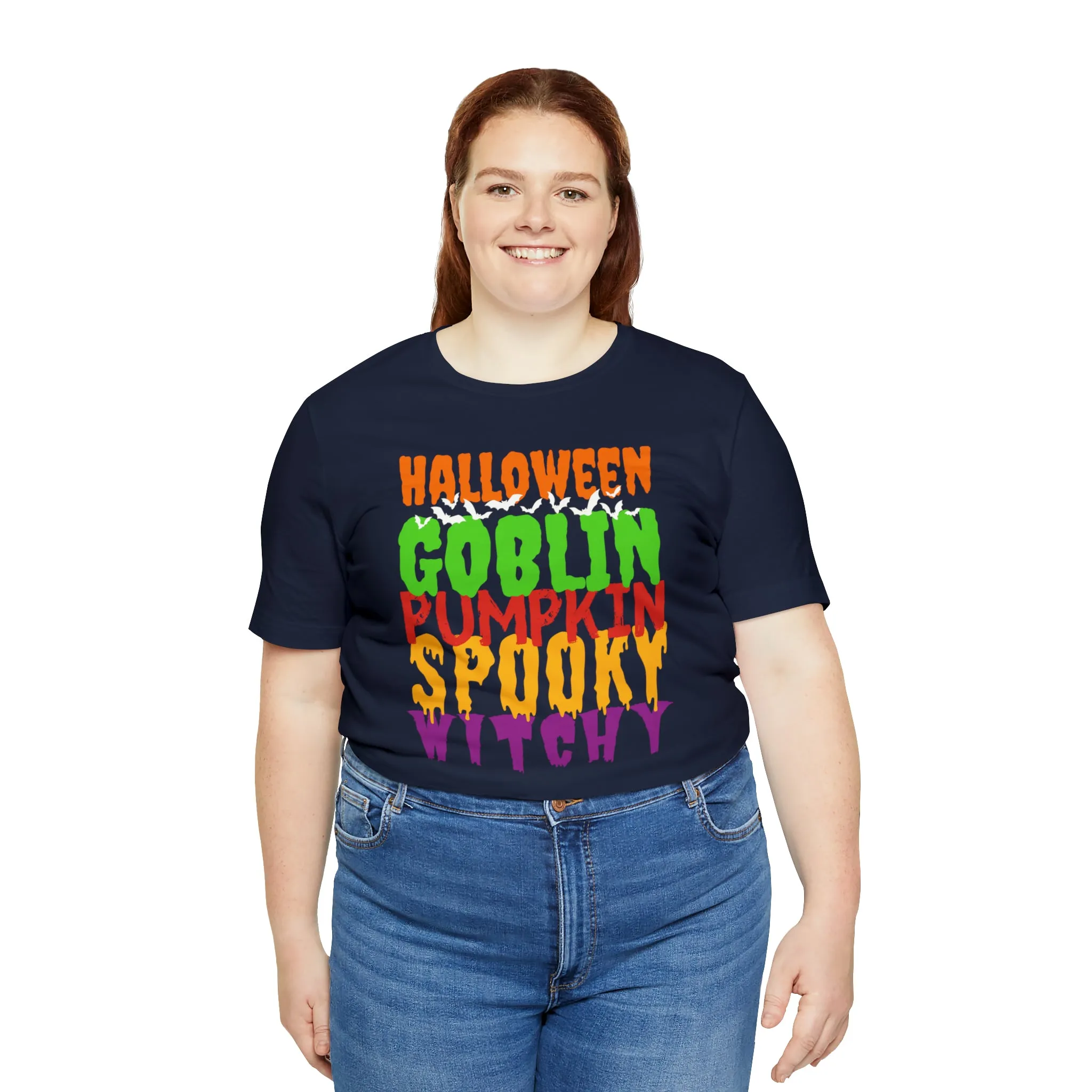 Halloween Goblin Pumpkin T-Shirt | Spooky Witchy Tee |  Bella Canvas 3001Unisex | Creepy Short Sleeve Tshirt