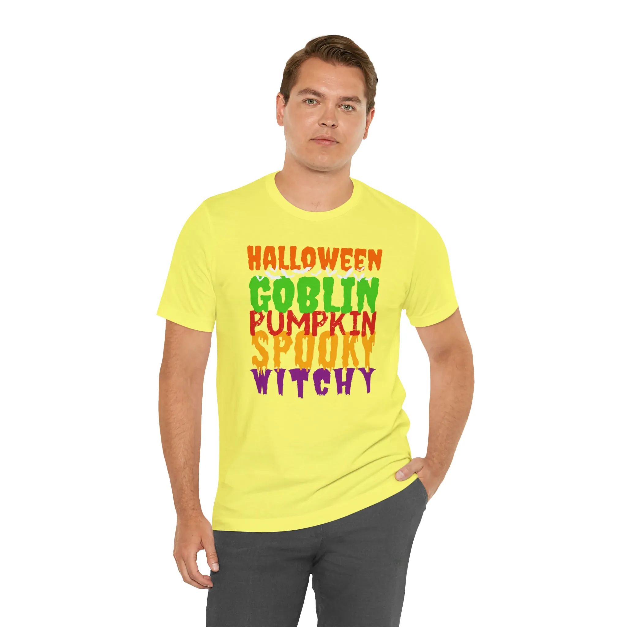Halloween Goblin Pumpkin T-Shirt | Spooky Witchy Tee |  Bella Canvas 3001Unisex | Creepy Short Sleeve Tshirt