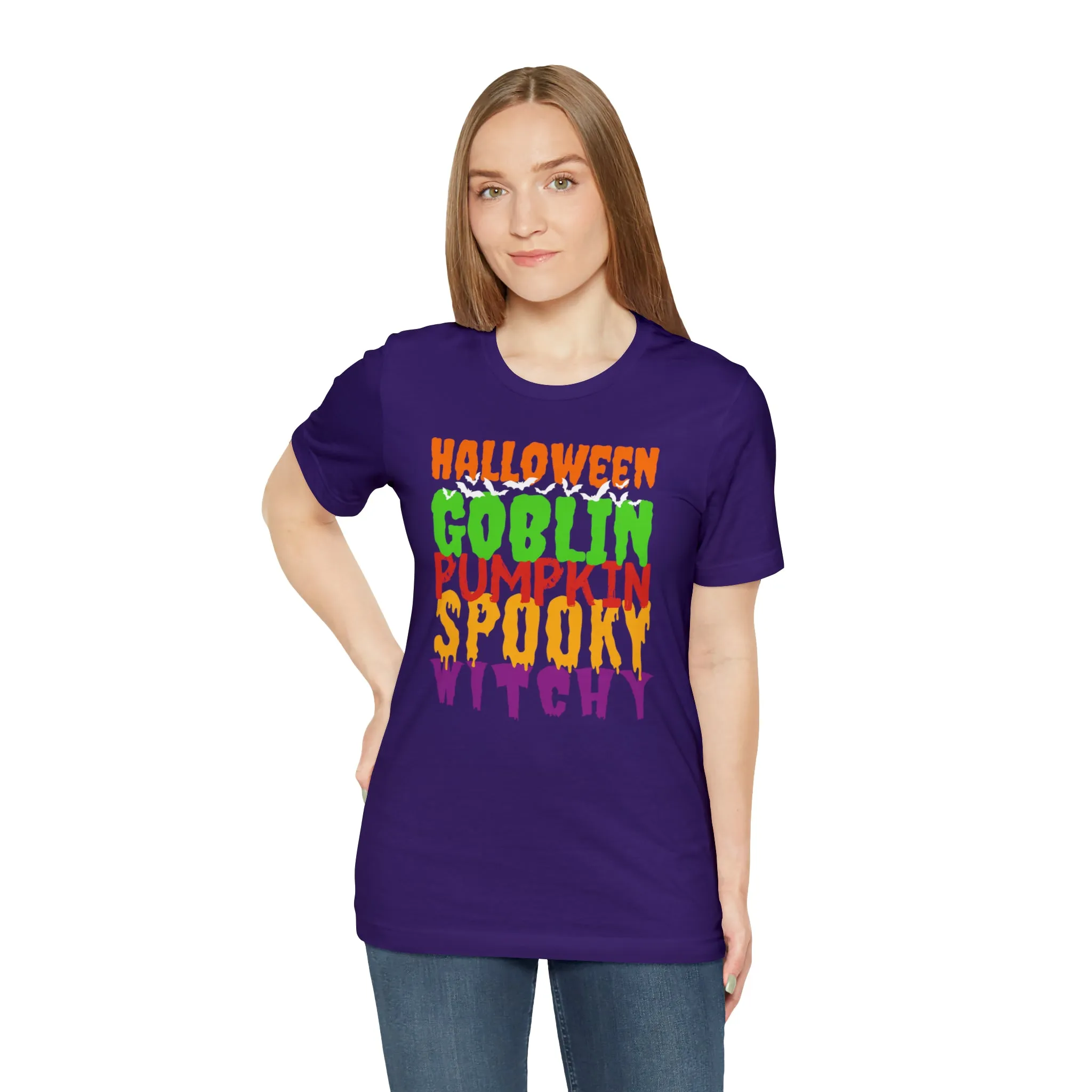 Halloween Goblin Pumpkin T-Shirt | Spooky Witchy Tee |  Bella Canvas 3001Unisex | Creepy Short Sleeve Tshirt