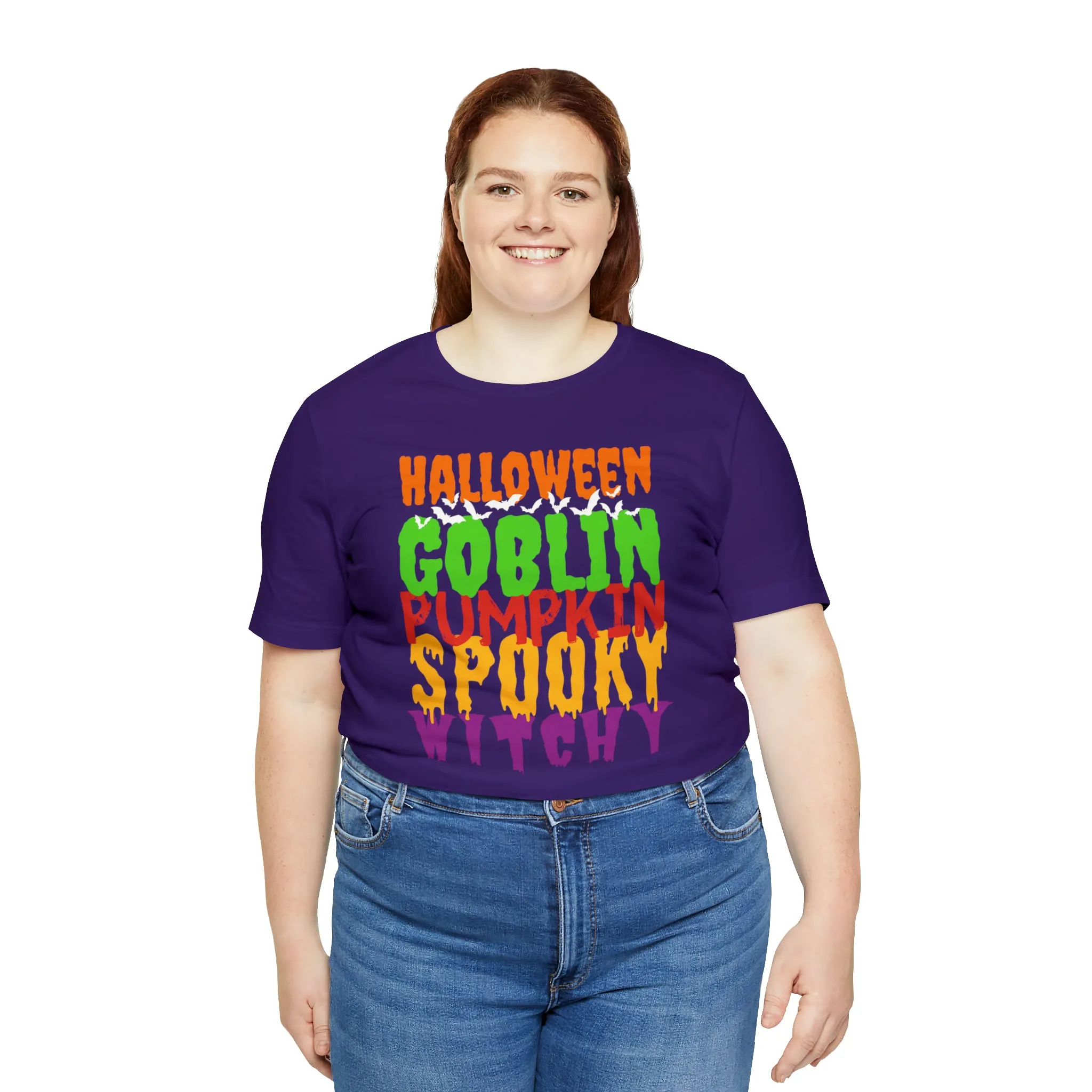Halloween Goblin Pumpkin T-Shirt | Spooky Witchy Tee |  Bella Canvas 3001Unisex | Creepy Short Sleeve Tshirt