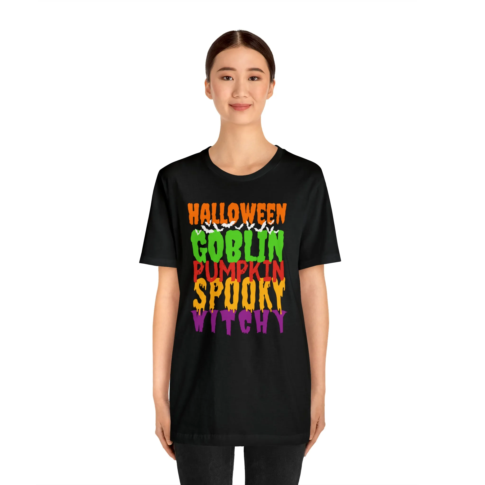 Halloween Goblin Pumpkin T-Shirt | Spooky Witchy Tee |  Bella Canvas 3001Unisex | Creepy Short Sleeve Tshirt