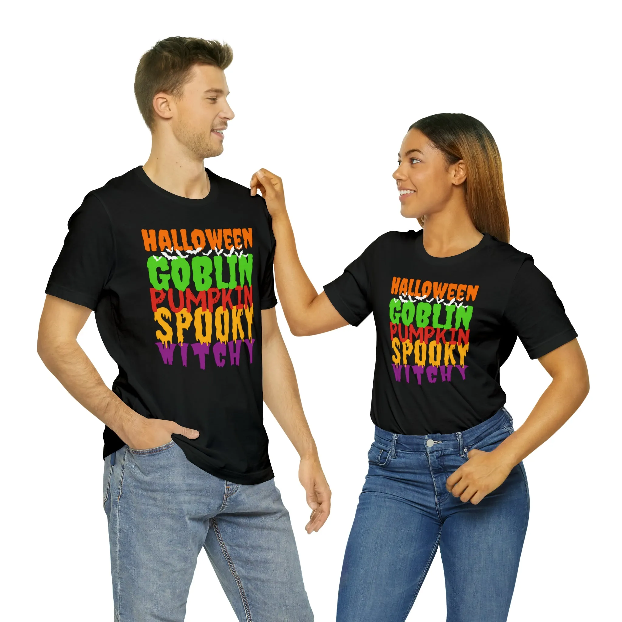 Halloween Goblin Pumpkin T-Shirt | Spooky Witchy Tee |  Bella Canvas 3001Unisex | Creepy Short Sleeve Tshirt