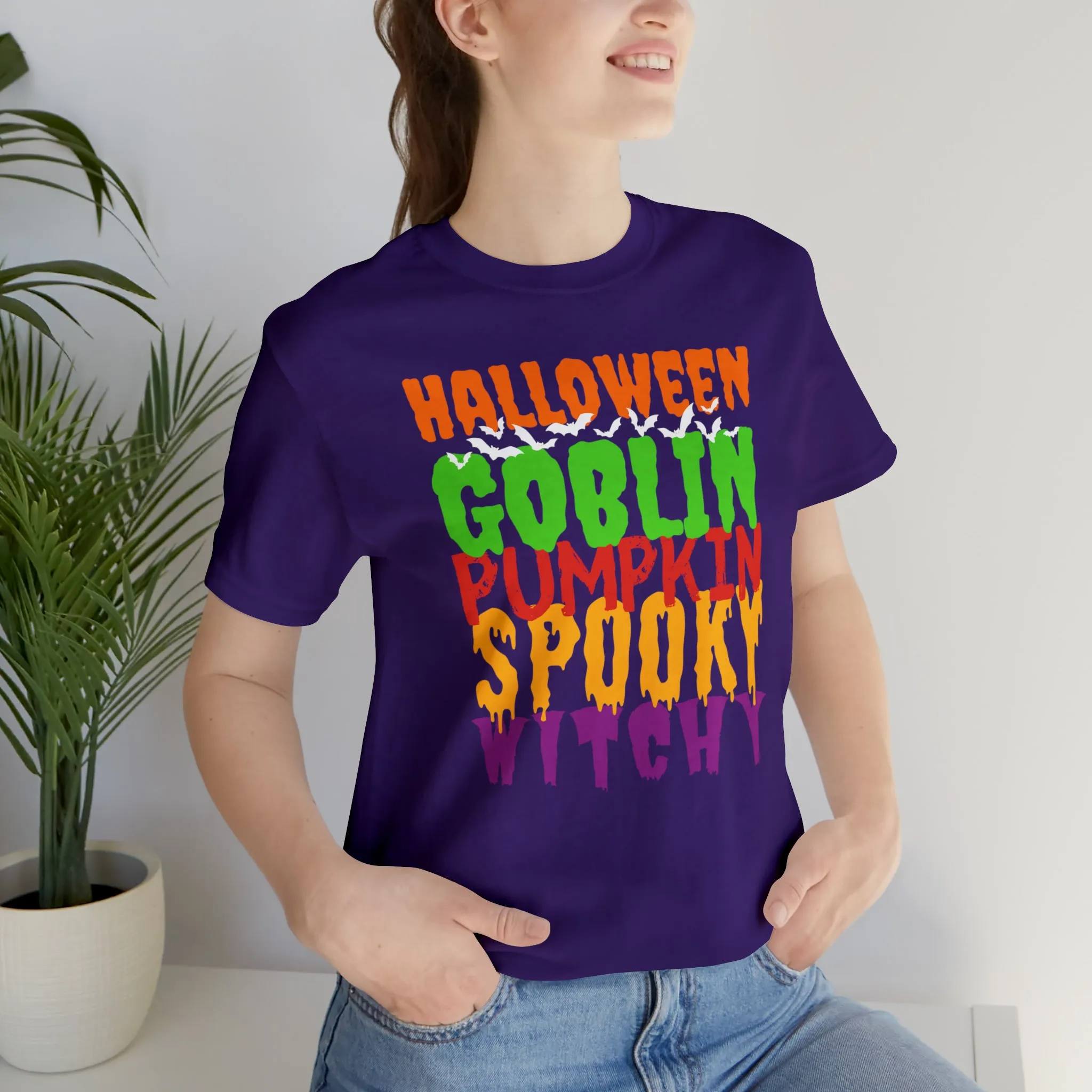 Halloween Goblin Pumpkin T-Shirt | Spooky Witchy Tee |  Bella Canvas 3001Unisex | Creepy Short Sleeve Tshirt