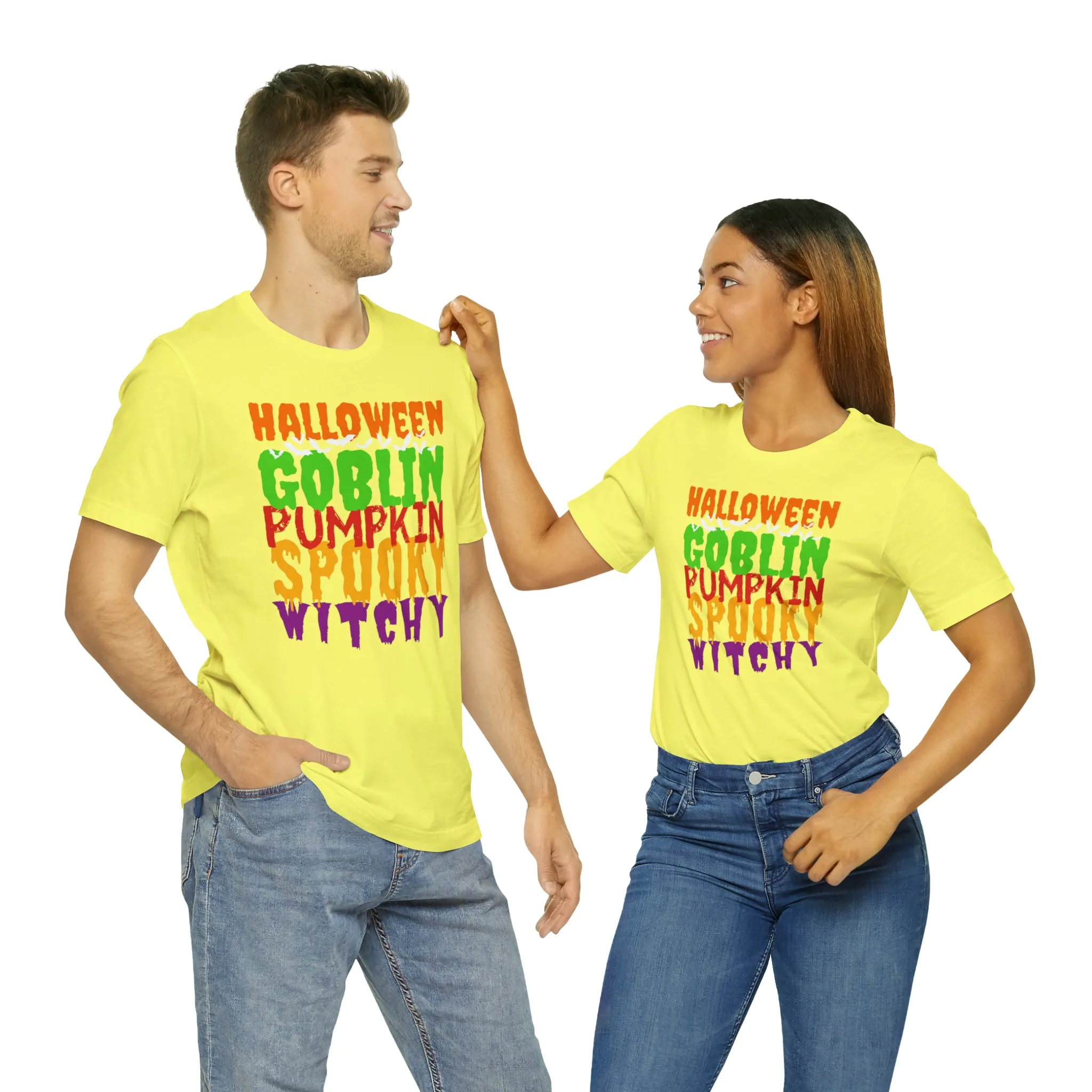 Halloween Goblin Pumpkin T-Shirt | Spooky Witchy Tee |  Bella Canvas 3001Unisex | Creepy Short Sleeve Tshirt