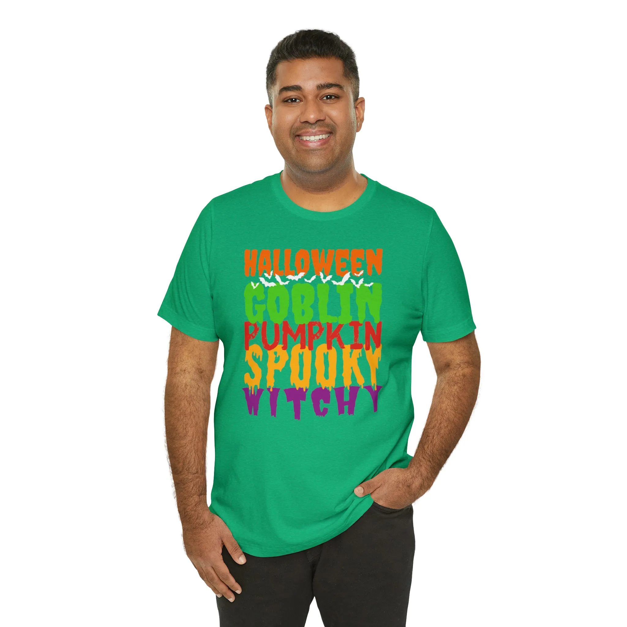 Halloween Goblin Pumpkin T-Shirt | Spooky Witchy Tee |  Bella Canvas 3001Unisex | Creepy Short Sleeve Tshirt