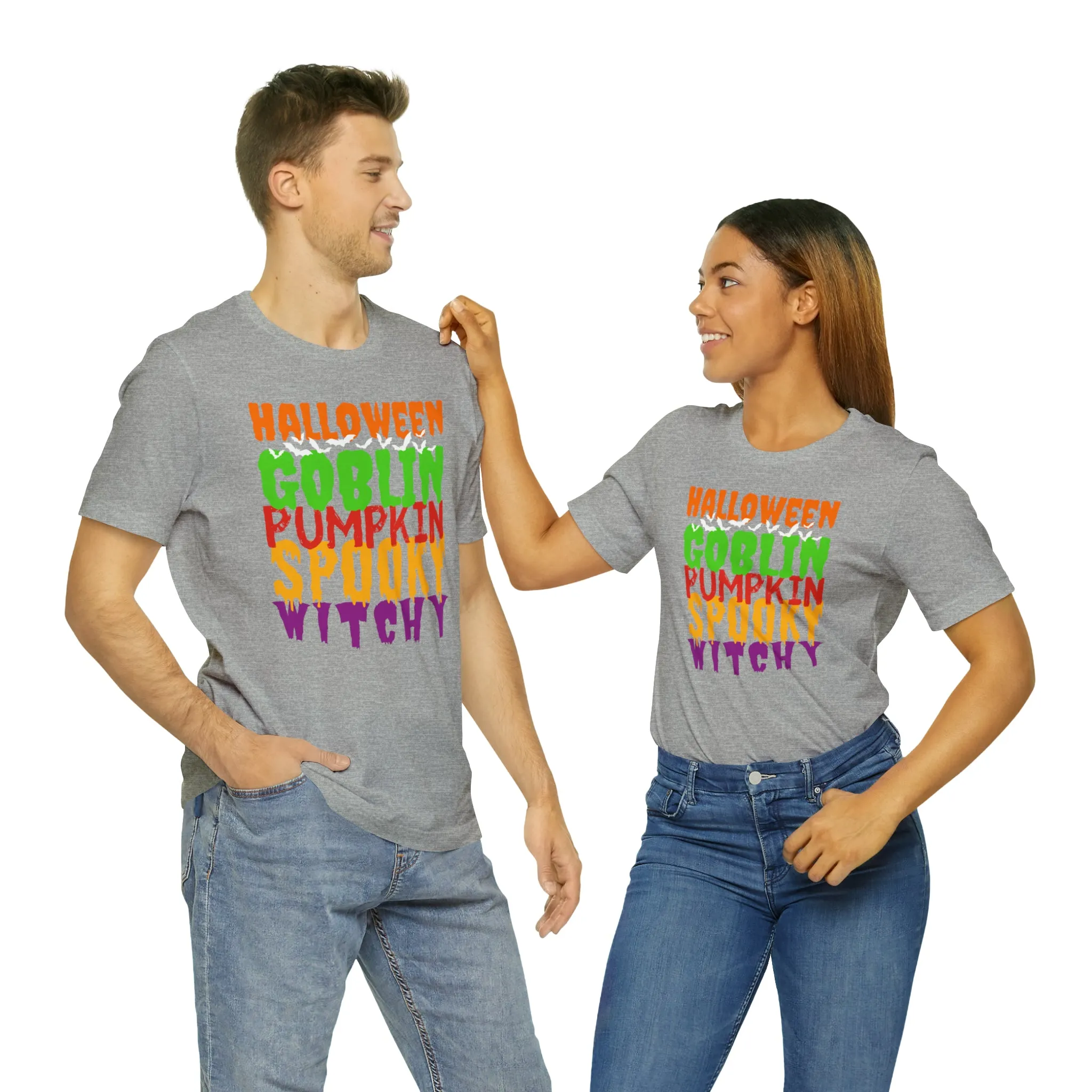 Halloween Goblin Pumpkin T-Shirt | Spooky Witchy Tee |  Bella Canvas 3001Unisex | Creepy Short Sleeve Tshirt
