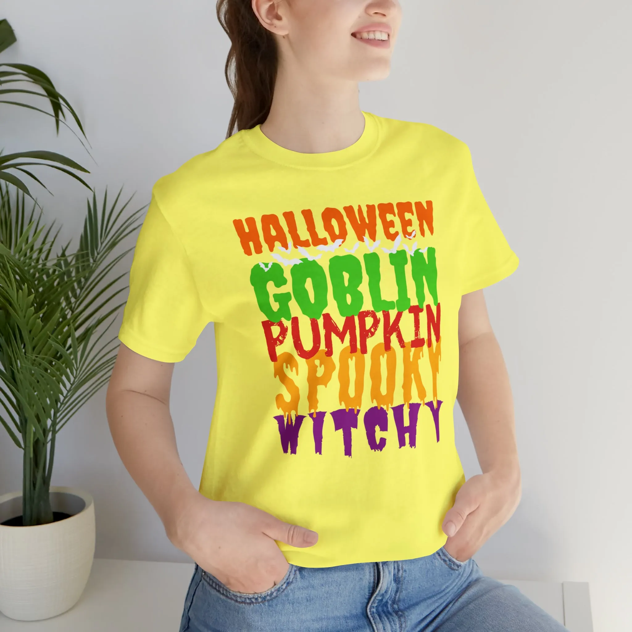 Halloween Goblin Pumpkin T-Shirt | Spooky Witchy Tee |  Bella Canvas 3001Unisex | Creepy Short Sleeve Tshirt