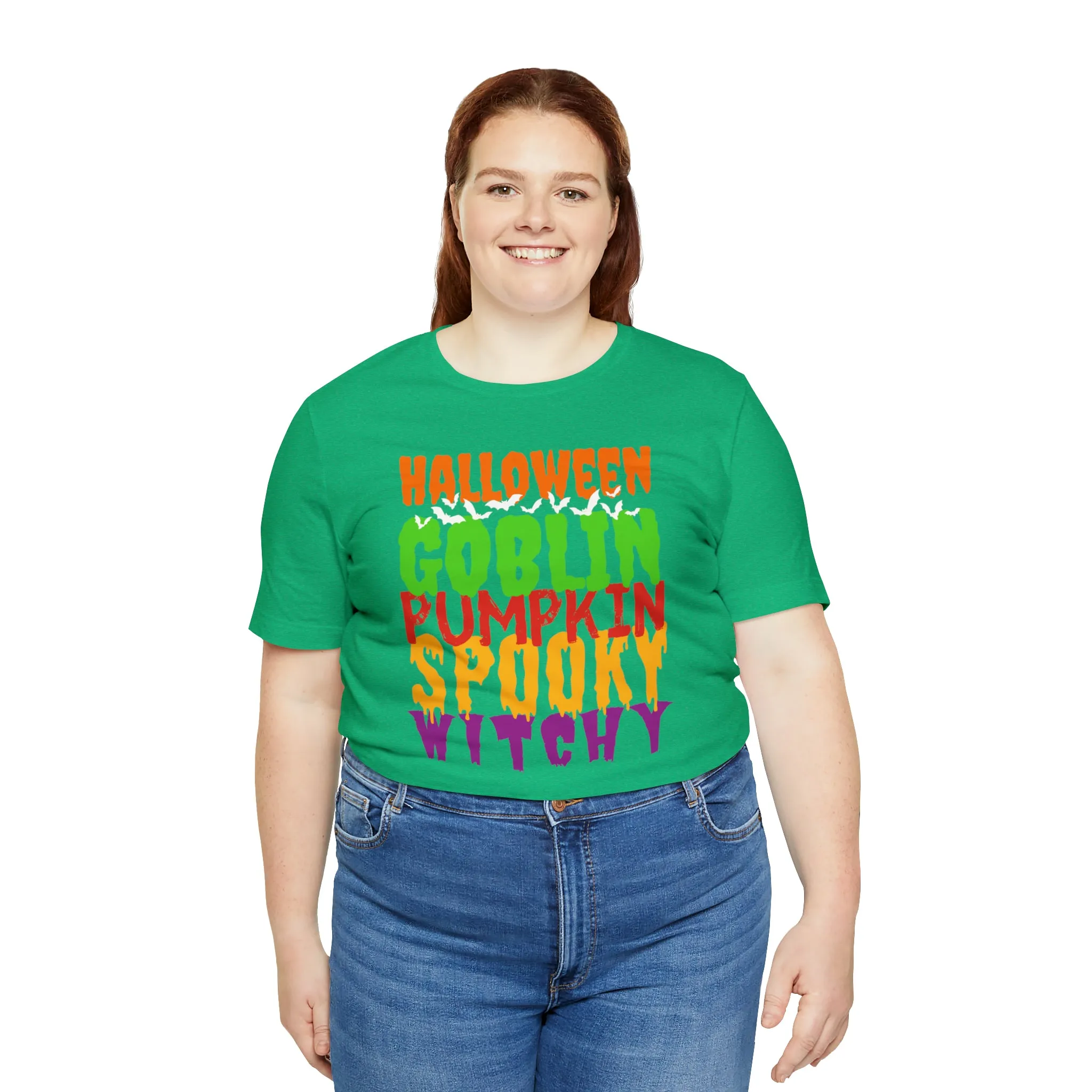Halloween Goblin Pumpkin T-Shirt | Spooky Witchy Tee |  Bella Canvas 3001Unisex | Creepy Short Sleeve Tshirt