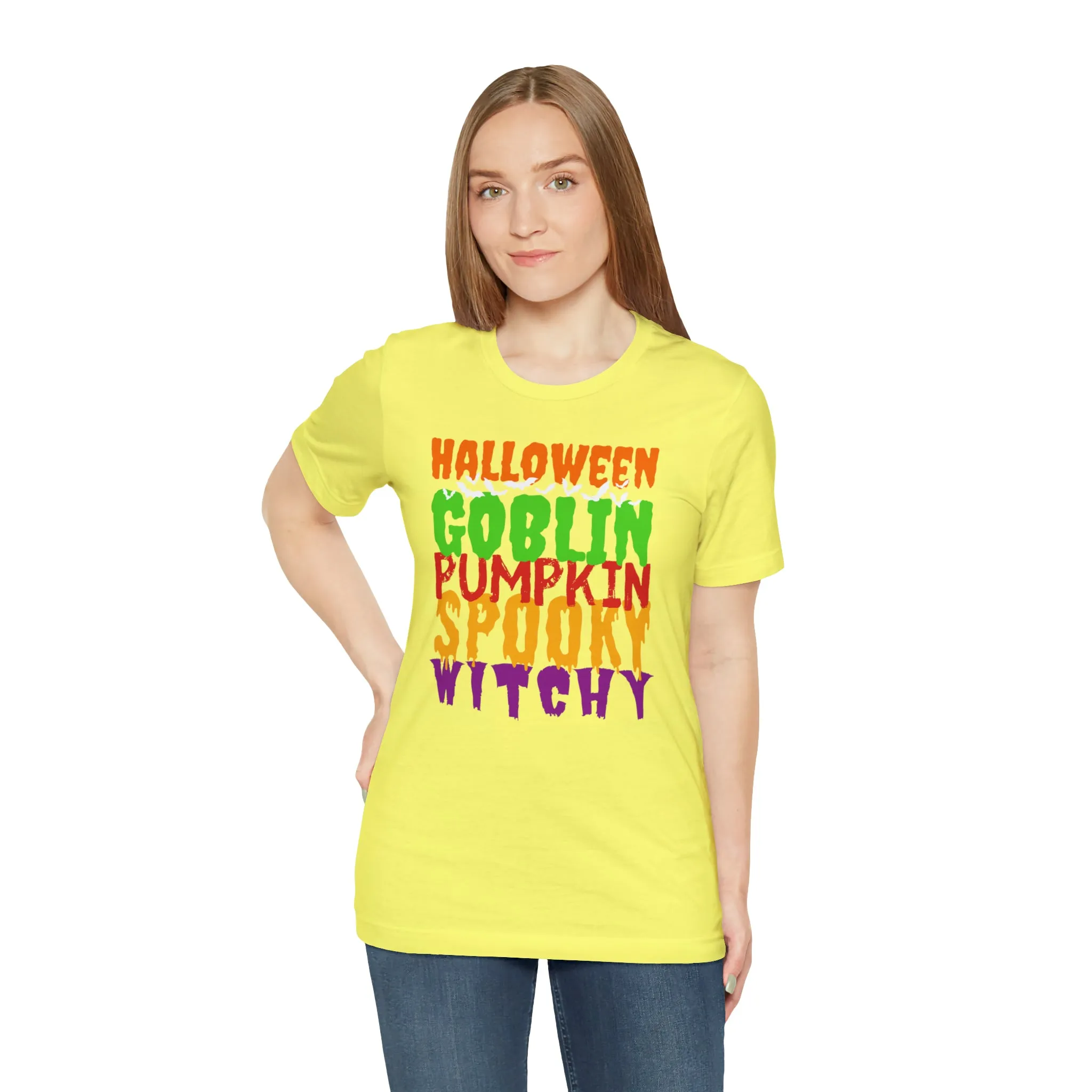 Halloween Goblin Pumpkin T-Shirt | Spooky Witchy Tee |  Bella Canvas 3001Unisex | Creepy Short Sleeve Tshirt