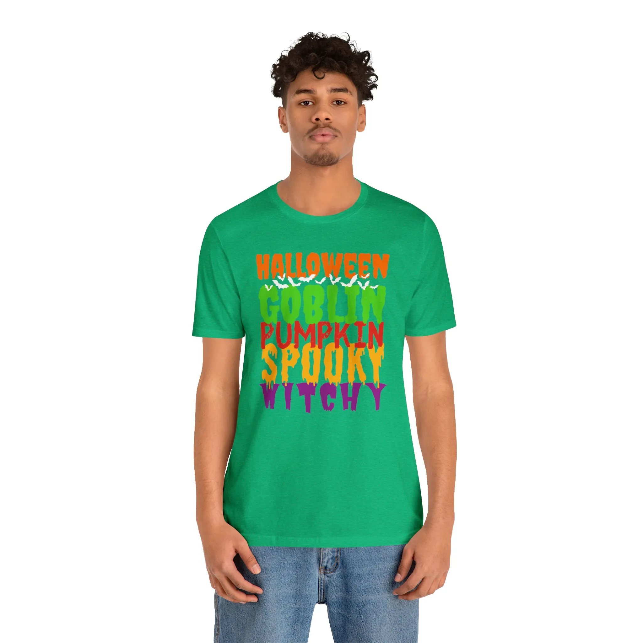 Halloween Goblin Pumpkin T-Shirt | Spooky Witchy Tee |  Bella Canvas 3001Unisex | Creepy Short Sleeve Tshirt
