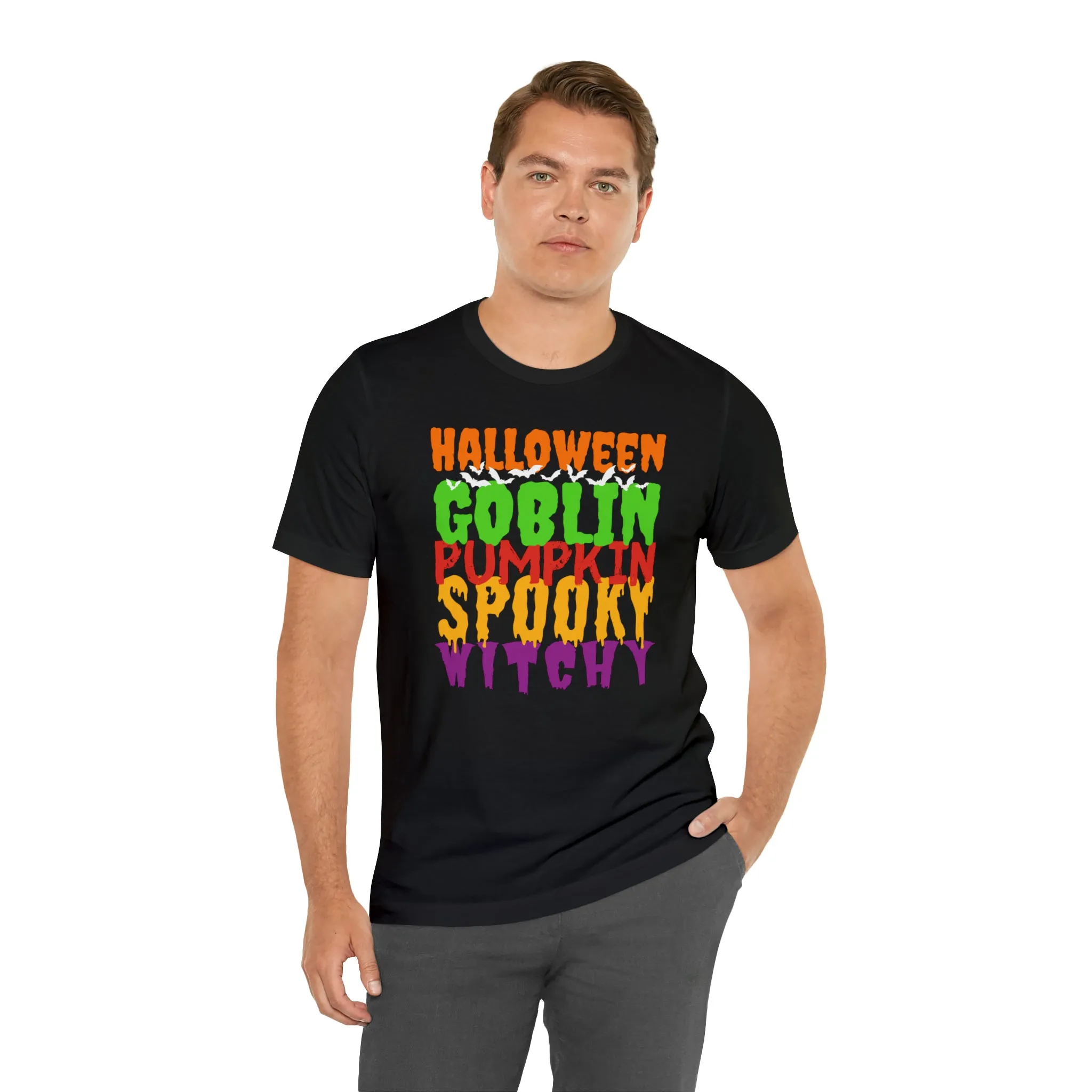 Halloween Goblin Pumpkin T-Shirt | Spooky Witchy Tee |  Bella Canvas 3001Unisex | Creepy Short Sleeve Tshirt