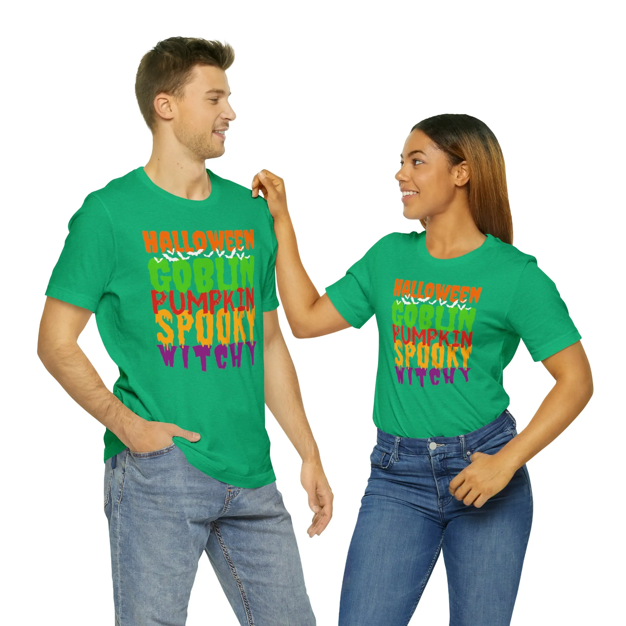 Halloween Goblin Pumpkin T-Shirt | Spooky Witchy Tee |  Bella Canvas 3001Unisex | Creepy Short Sleeve Tshirt