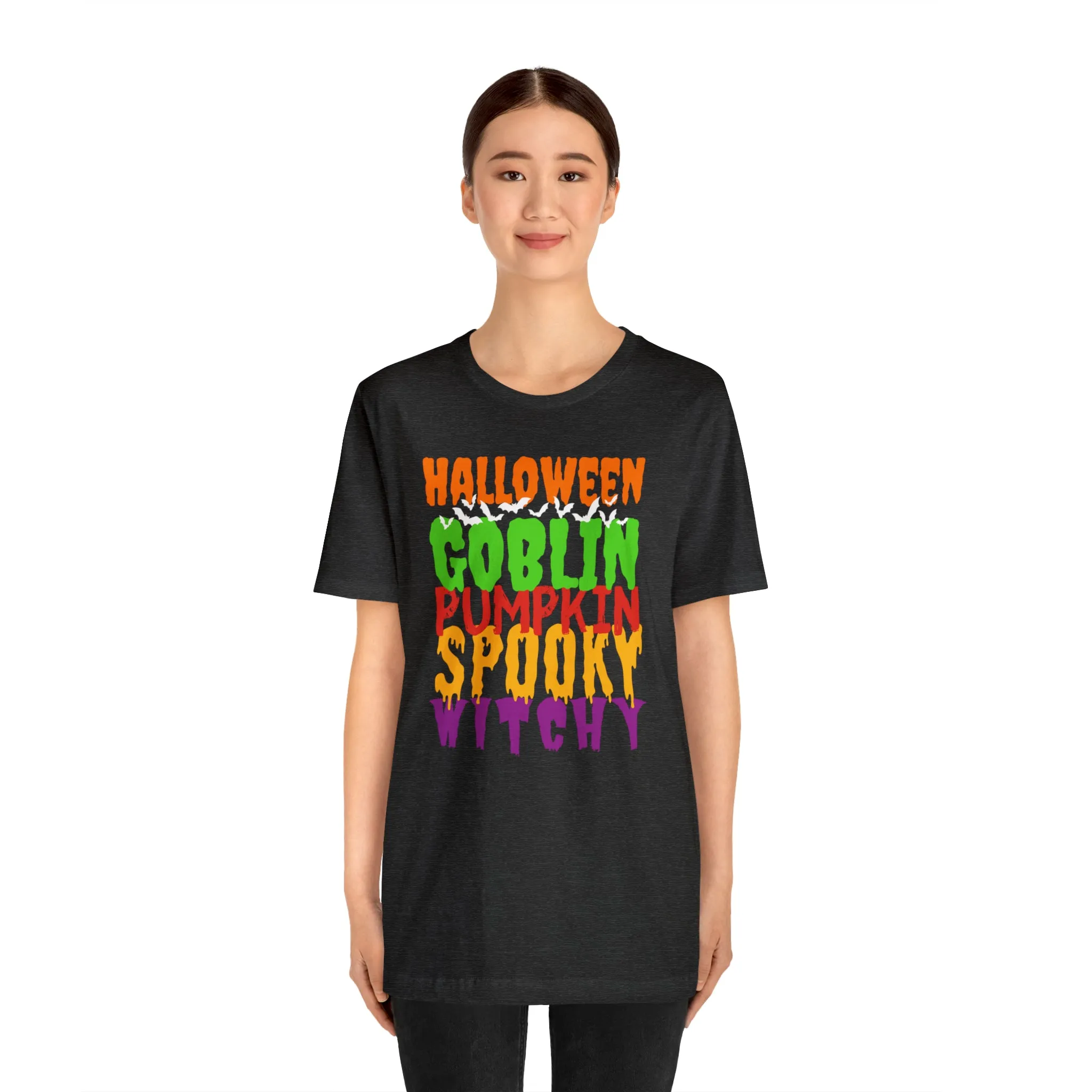 Halloween Goblin Pumpkin T-Shirt | Spooky Witchy Tee |  Bella Canvas 3001Unisex | Creepy Short Sleeve Tshirt