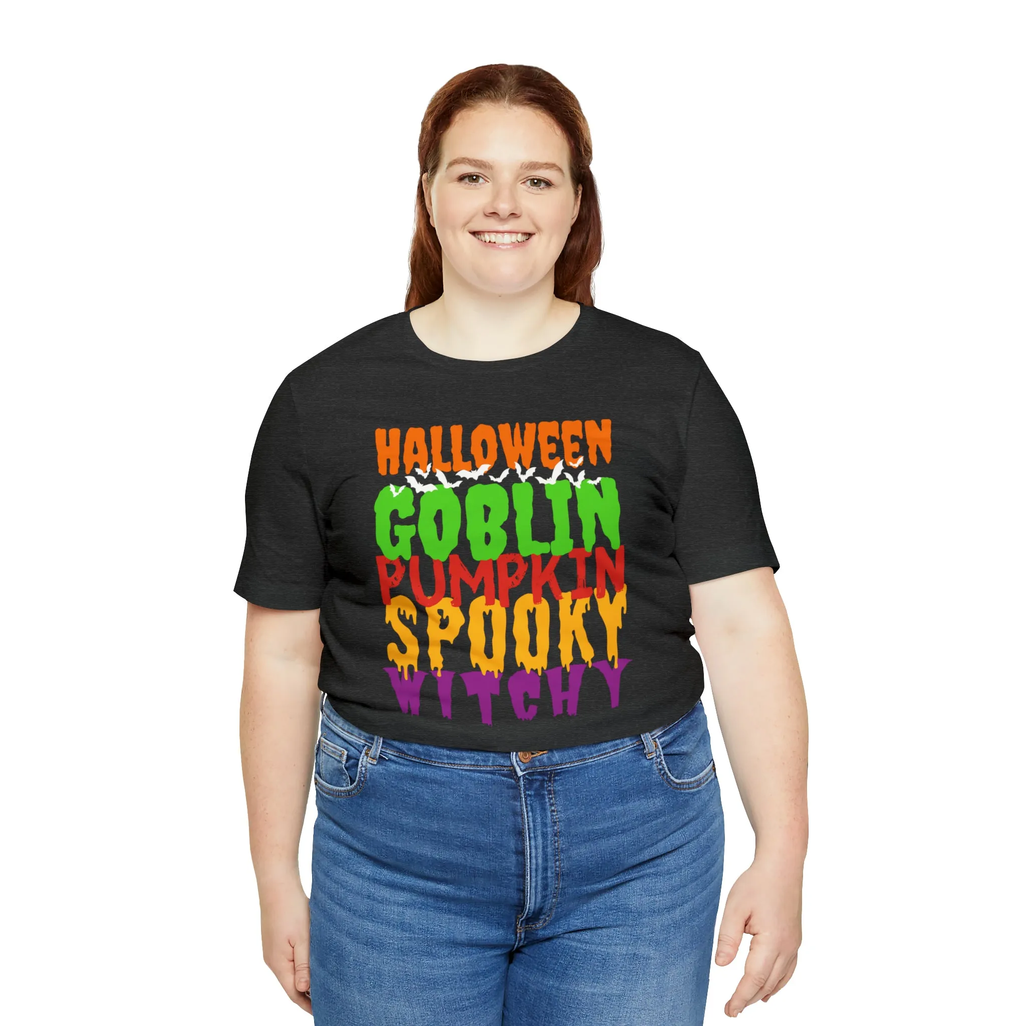 Halloween Goblin Pumpkin T-Shirt | Spooky Witchy Tee |  Bella Canvas 3001Unisex | Creepy Short Sleeve Tshirt