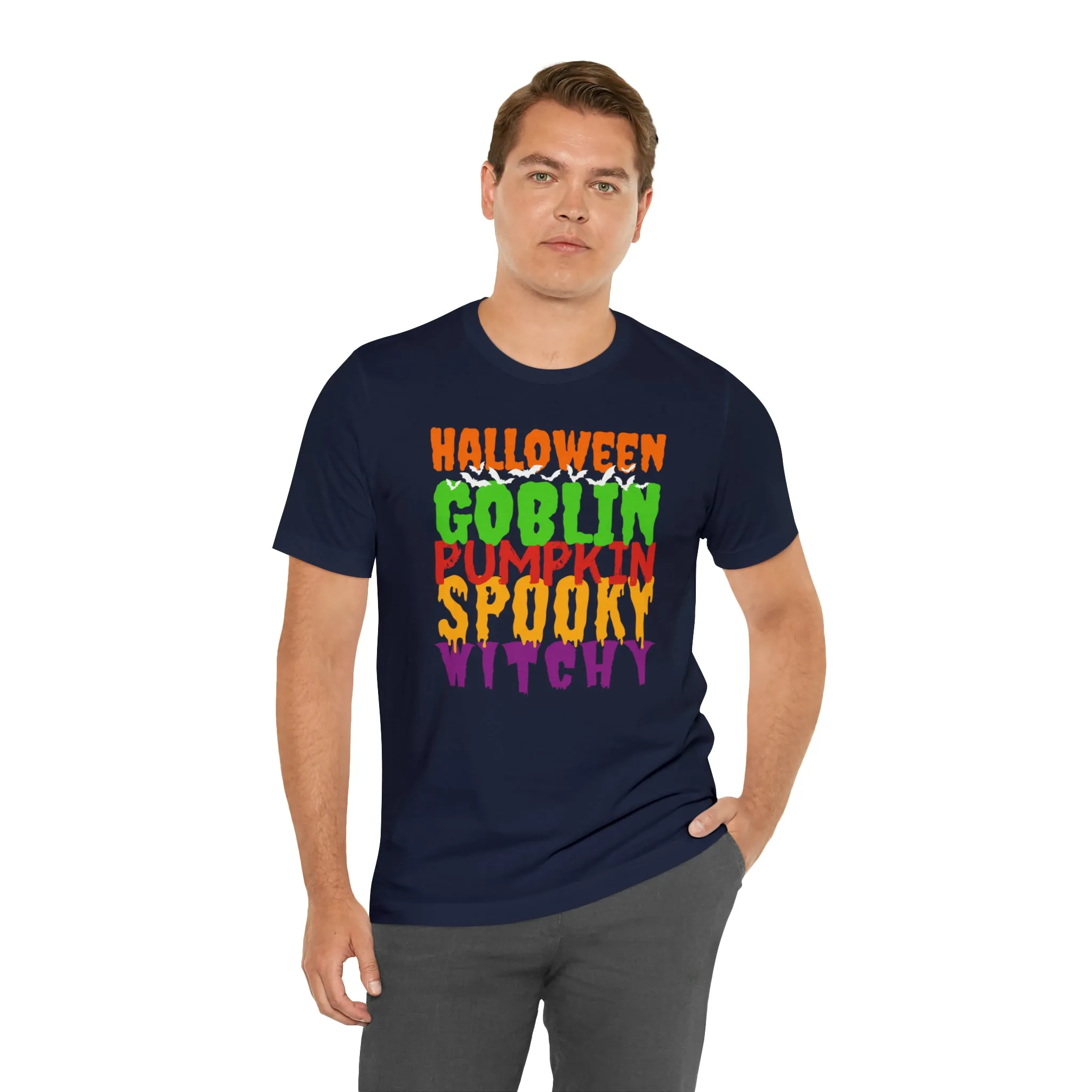 Halloween Goblin Pumpkin T-Shirt | Spooky Witchy Tee |  Bella Canvas 3001Unisex | Creepy Short Sleeve Tshirt