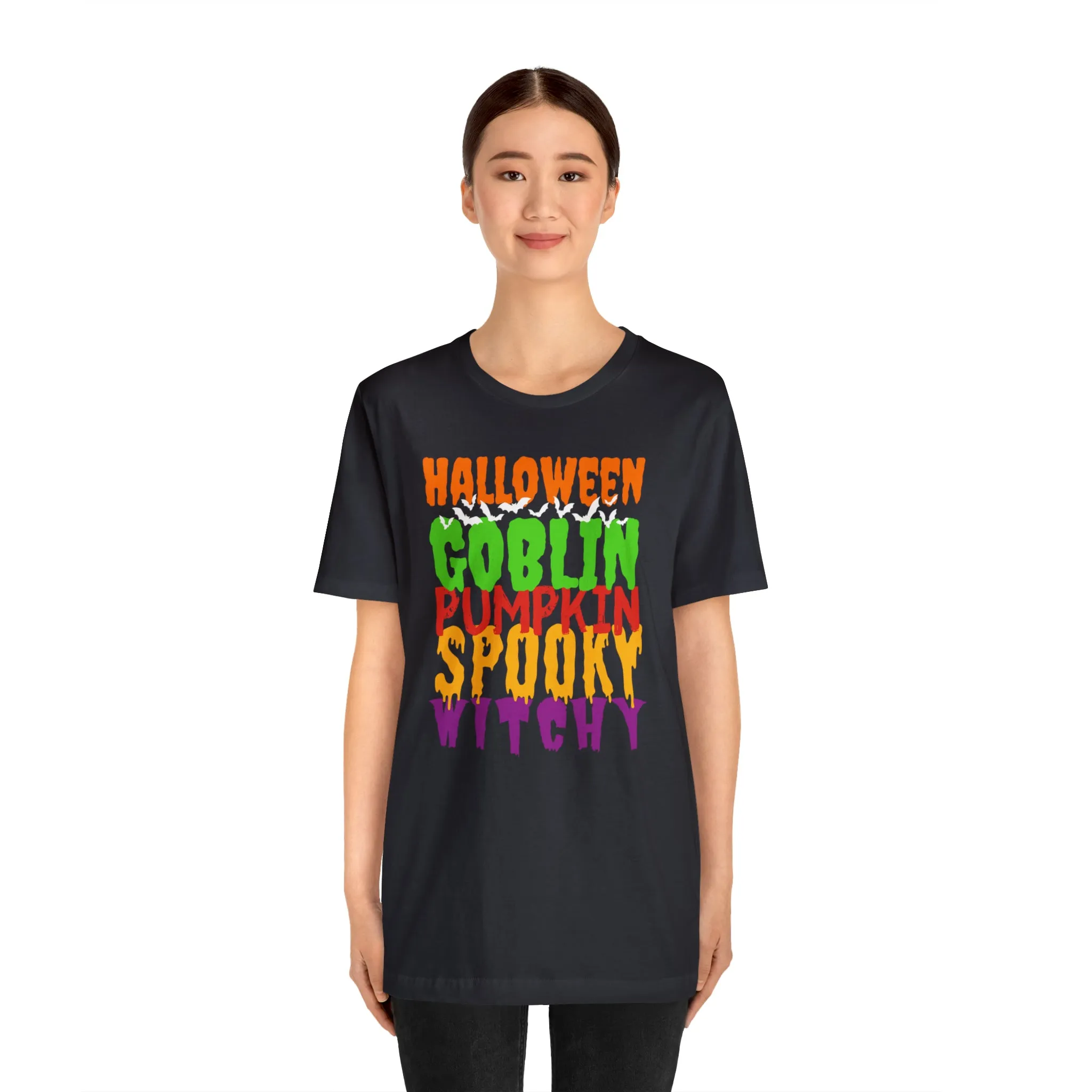 Halloween Goblin Pumpkin T-Shirt | Spooky Witchy Tee |  Bella Canvas 3001Unisex | Creepy Short Sleeve Tshirt