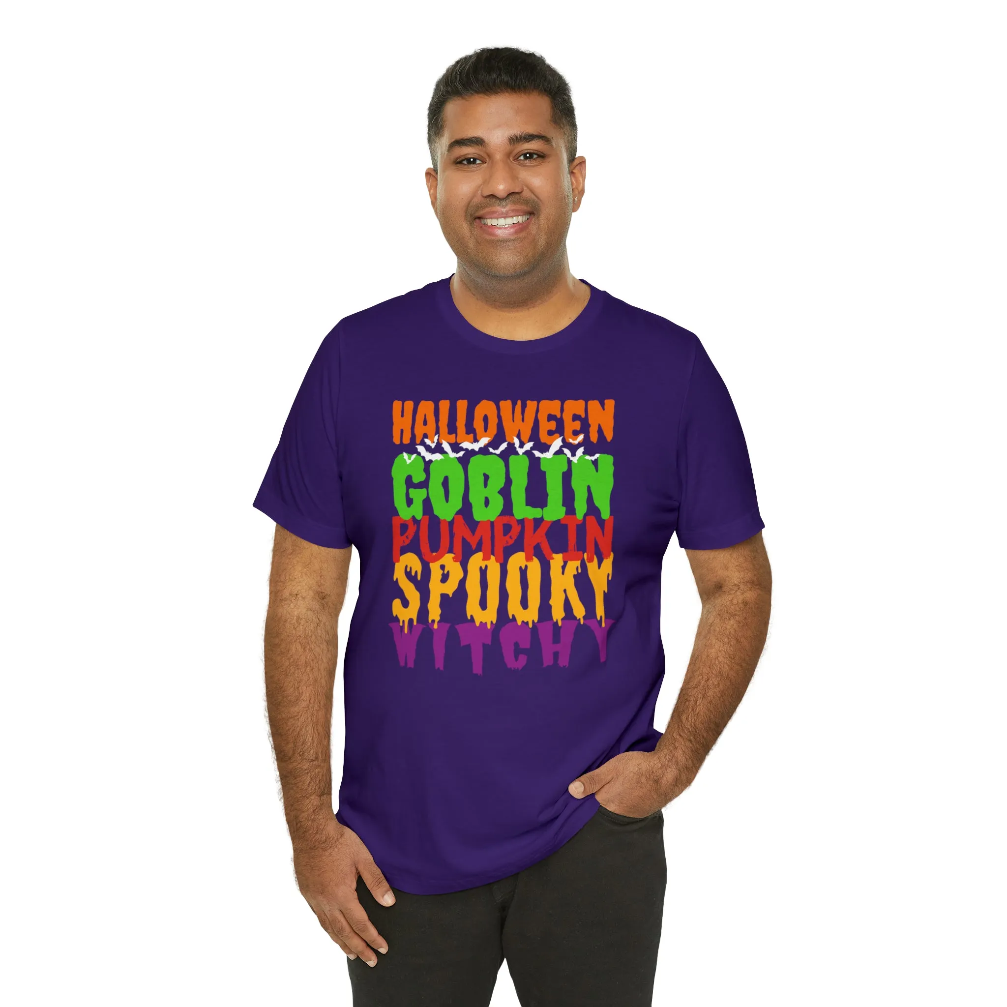 Halloween Goblin Pumpkin T-Shirt | Spooky Witchy Tee |  Bella Canvas 3001Unisex | Creepy Short Sleeve Tshirt