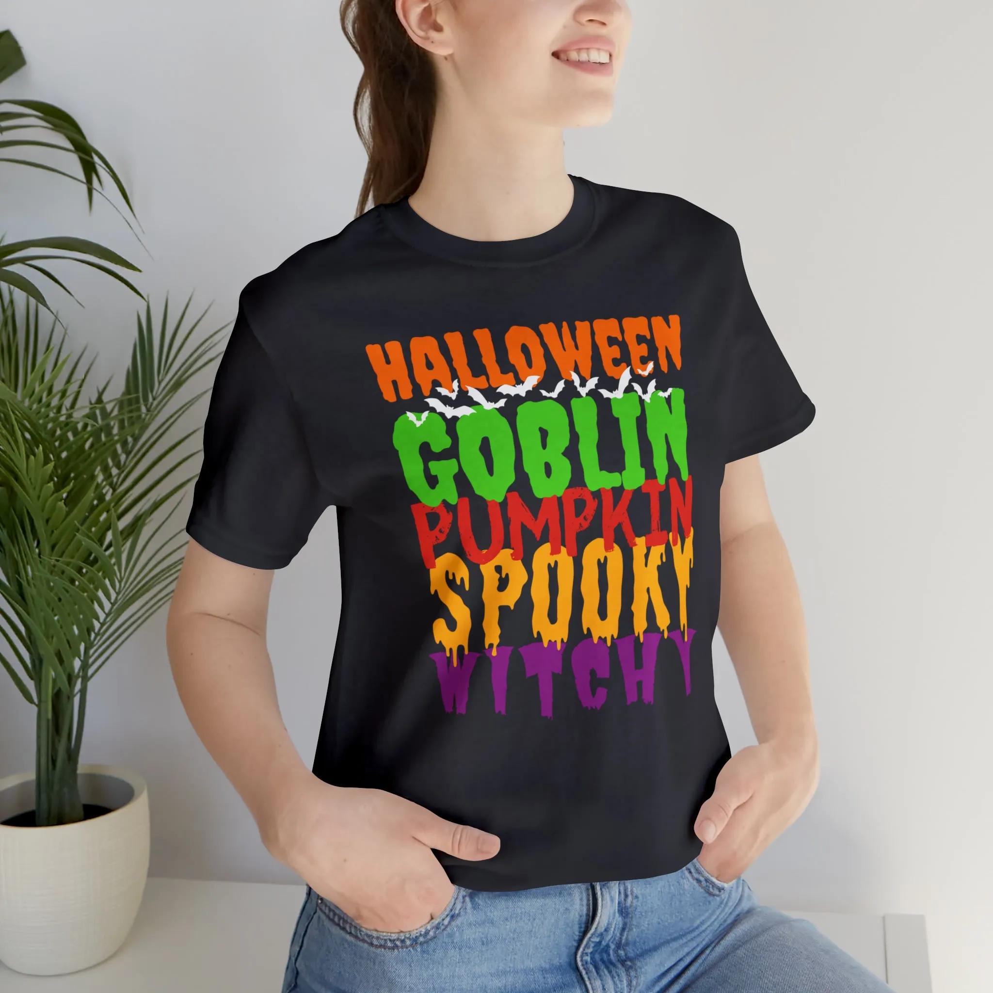 Halloween Goblin Pumpkin T-Shirt | Spooky Witchy Tee |  Bella Canvas 3001Unisex | Creepy Short Sleeve Tshirt