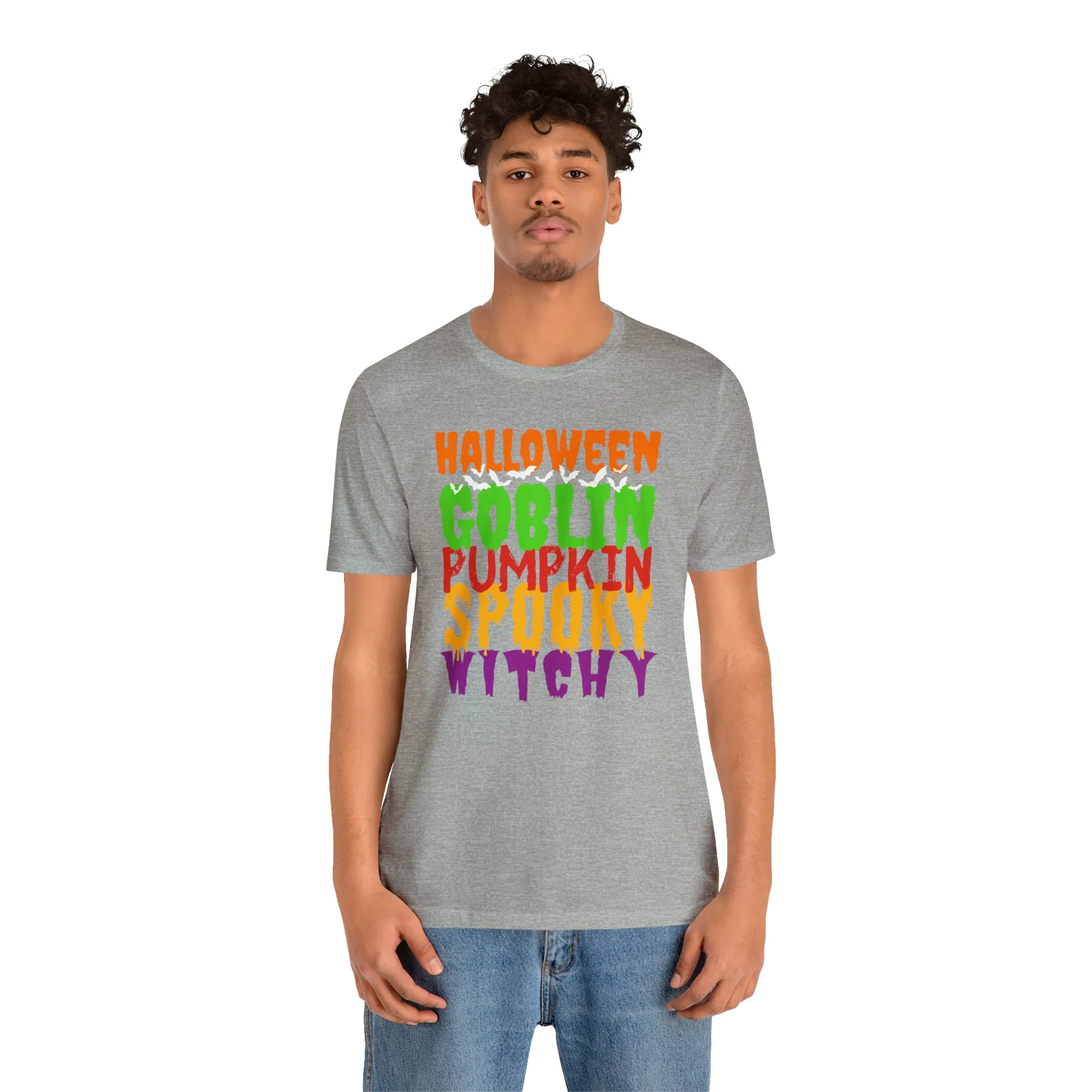 Halloween Goblin Pumpkin T-Shirt | Spooky Witchy Tee |  Bella Canvas 3001Unisex | Creepy Short Sleeve Tshirt