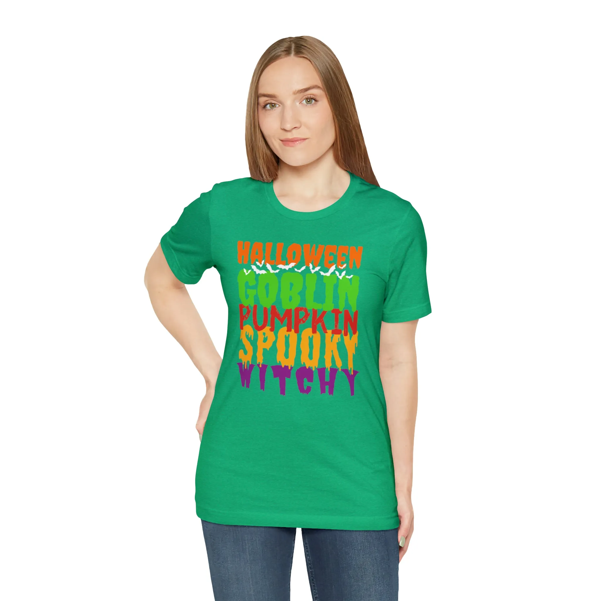 Halloween Goblin Pumpkin T-Shirt | Spooky Witchy Tee |  Bella Canvas 3001Unisex | Creepy Short Sleeve Tshirt