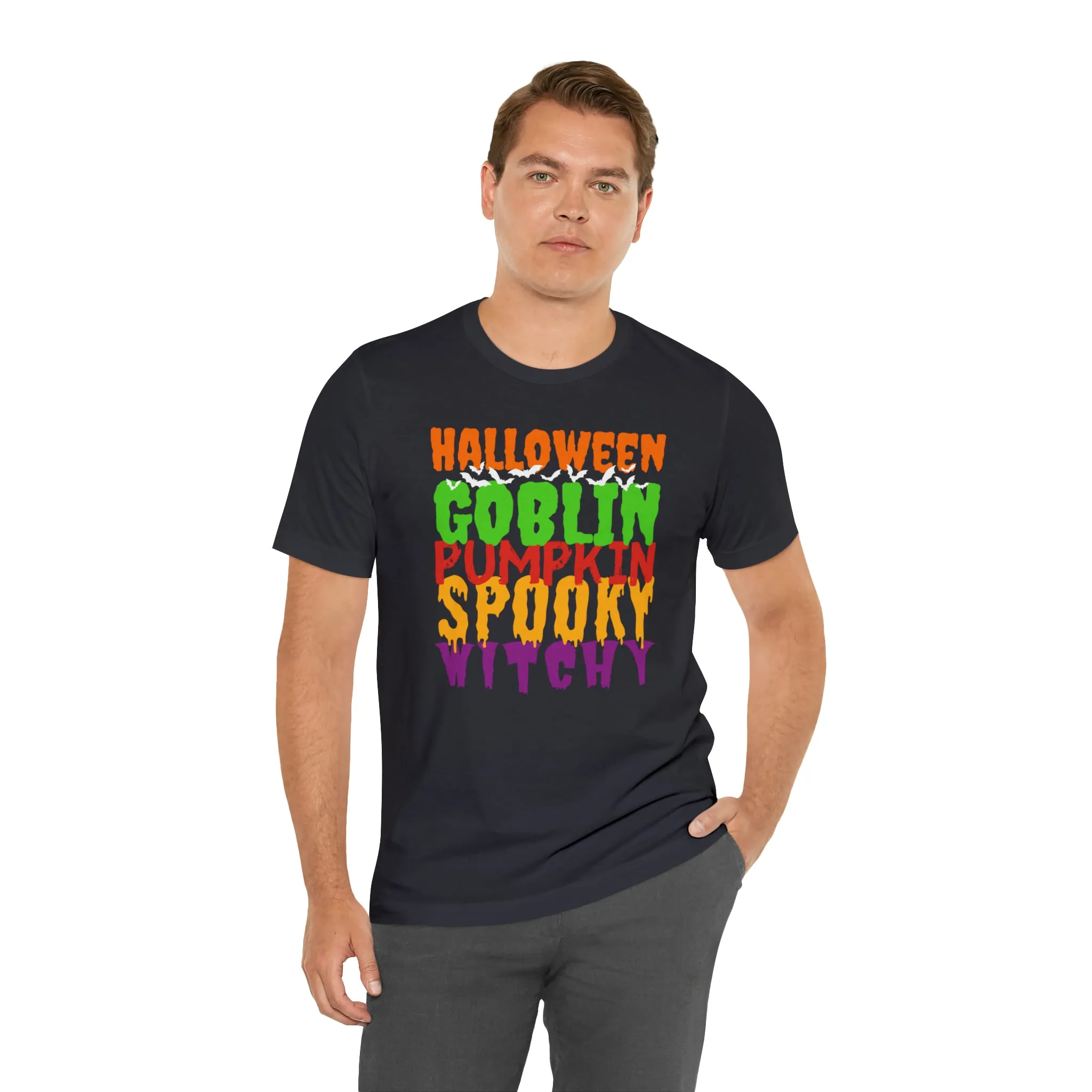 Halloween Goblin Pumpkin T-Shirt | Spooky Witchy Tee |  Bella Canvas 3001Unisex | Creepy Short Sleeve Tshirt