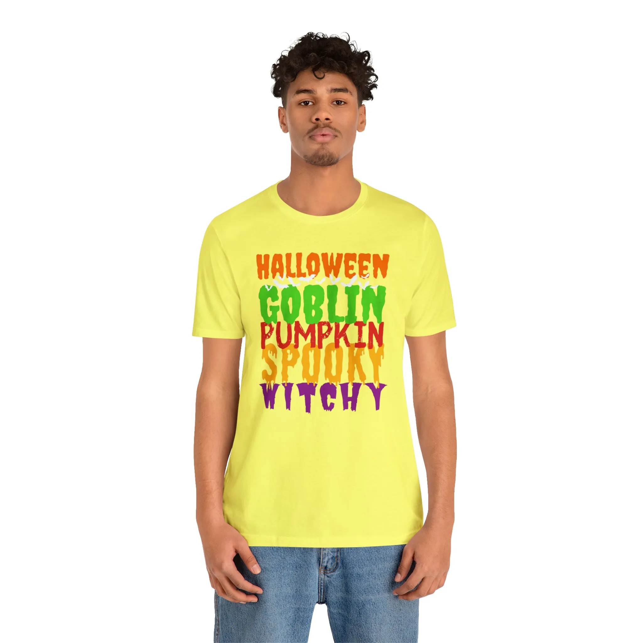 Halloween Goblin Pumpkin T-Shirt | Spooky Witchy Tee |  Bella Canvas 3001Unisex | Creepy Short Sleeve Tshirt