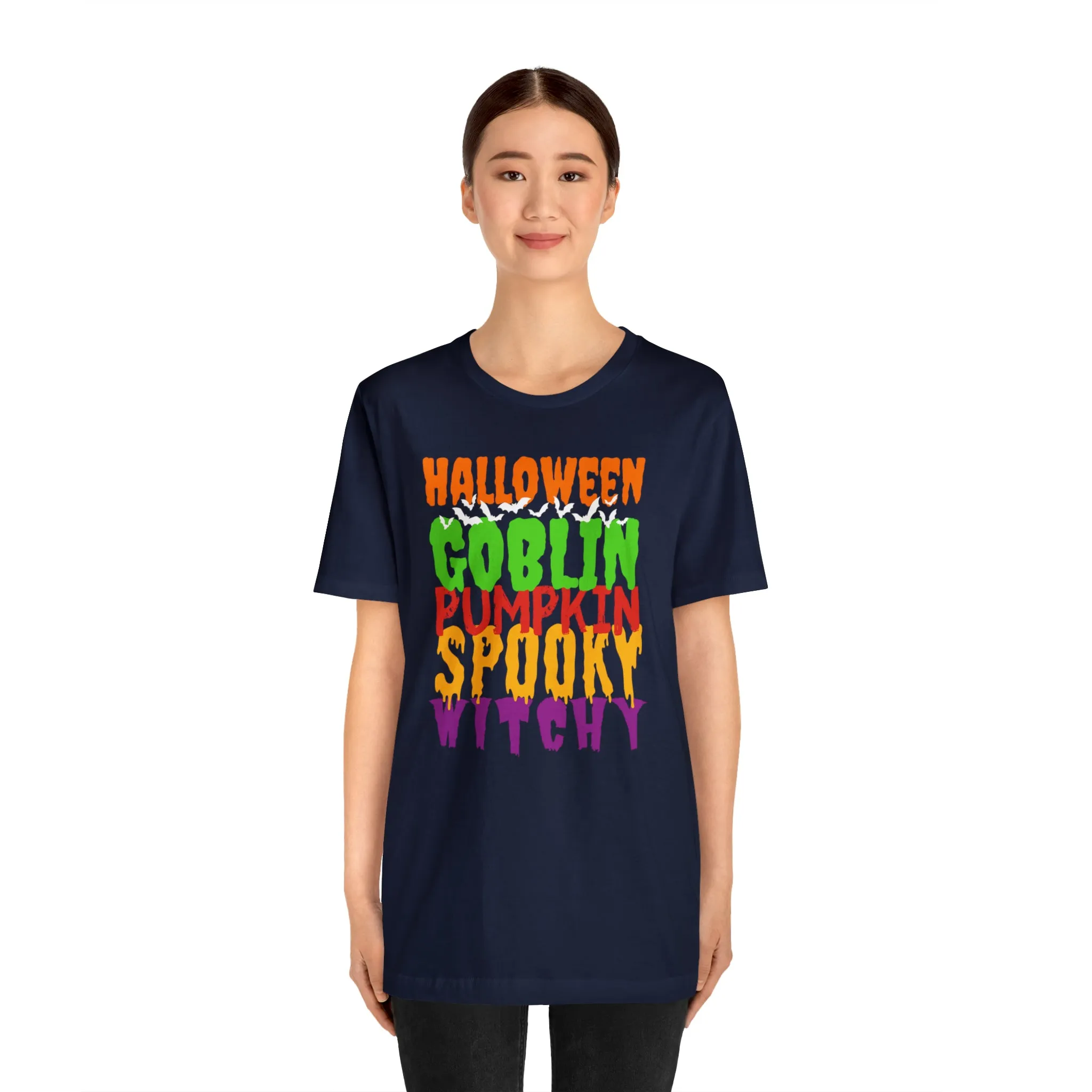 Halloween Goblin Pumpkin T-Shirt | Spooky Witchy Tee |  Bella Canvas 3001Unisex | Creepy Short Sleeve Tshirt