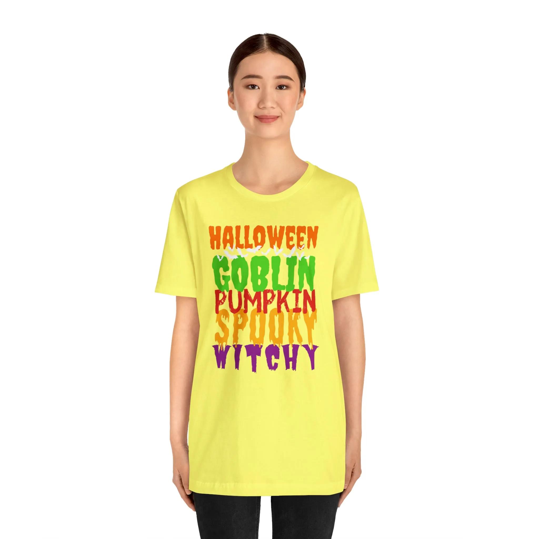 Halloween Goblin Pumpkin T-Shirt | Spooky Witchy Tee |  Bella Canvas 3001Unisex | Creepy Short Sleeve Tshirt