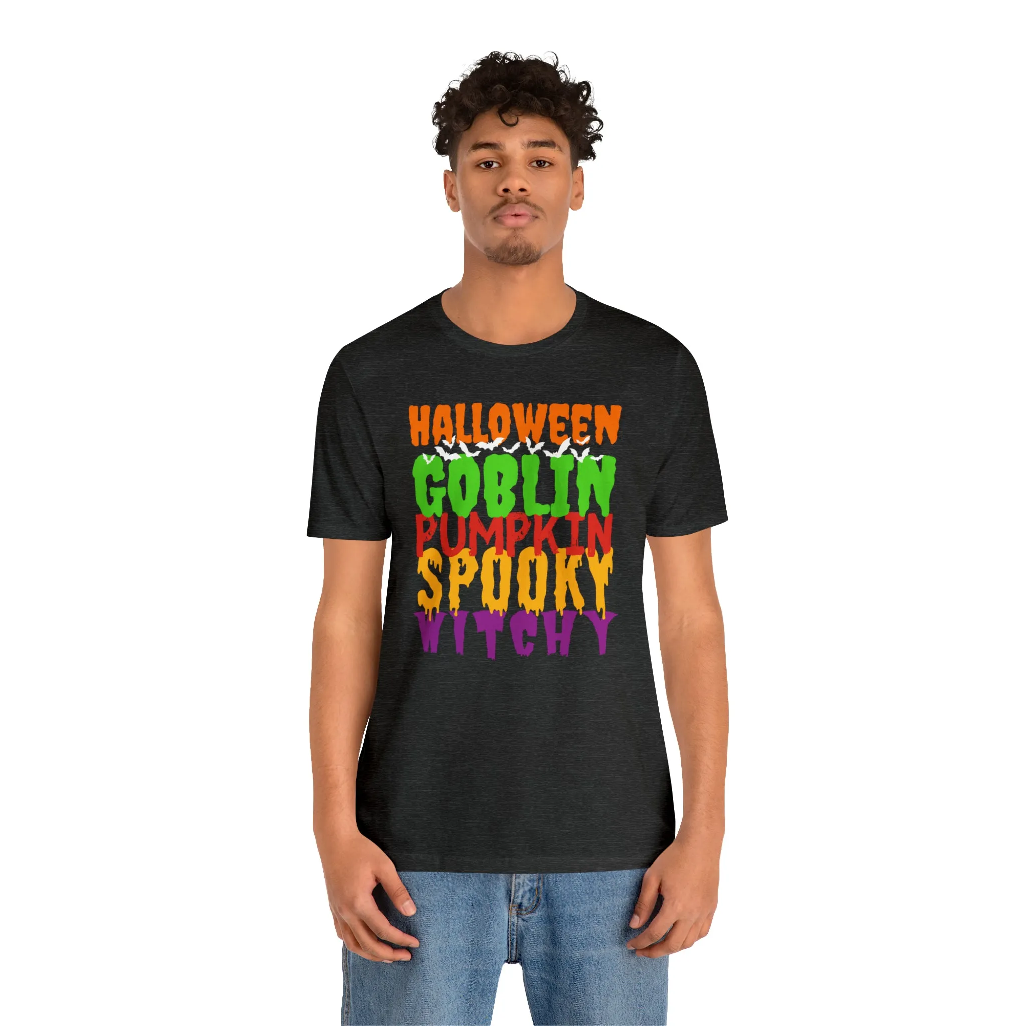 Halloween Goblin Pumpkin T-Shirt | Spooky Witchy Tee |  Bella Canvas 3001Unisex | Creepy Short Sleeve Tshirt