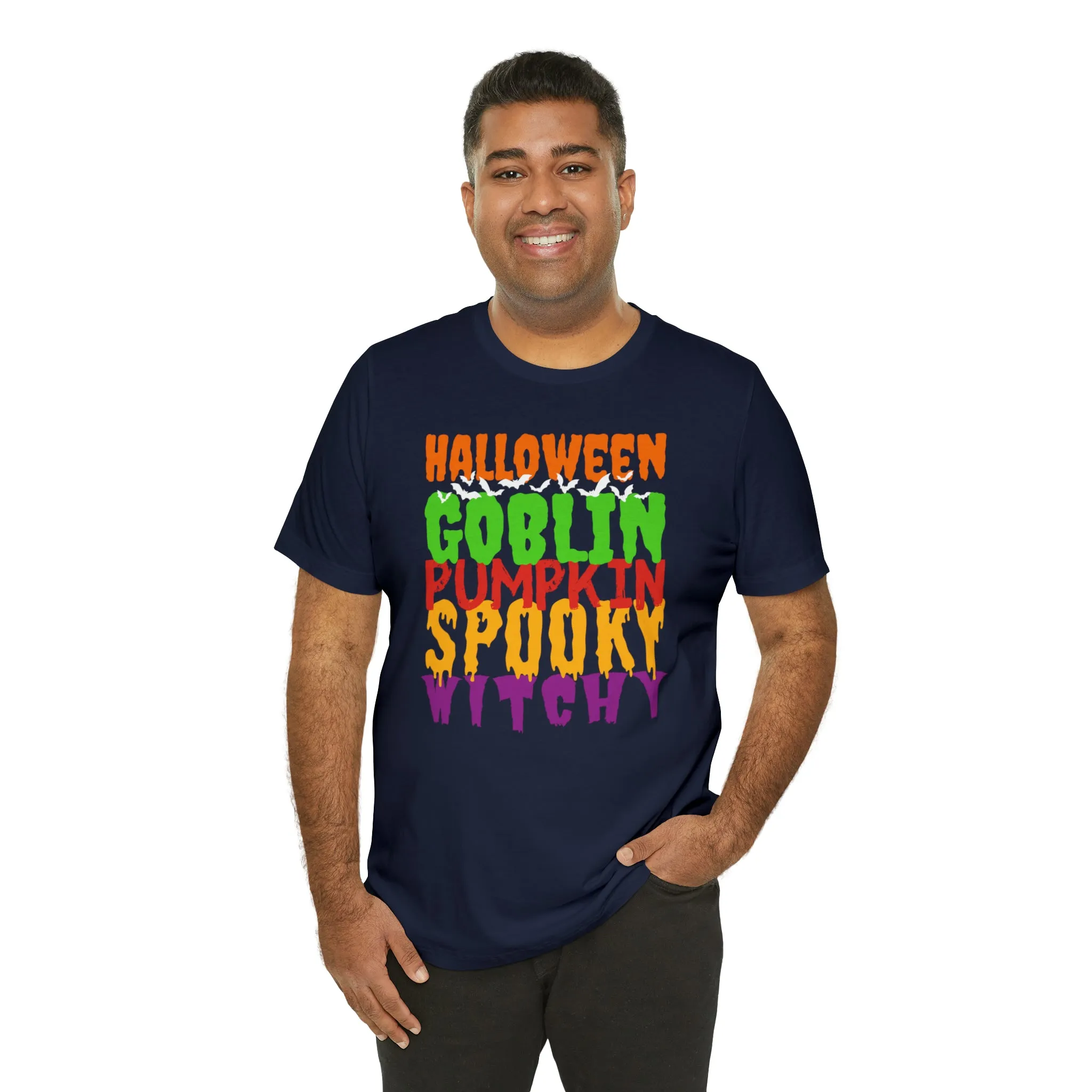 Halloween Goblin Pumpkin T-Shirt | Spooky Witchy Tee |  Bella Canvas 3001Unisex | Creepy Short Sleeve Tshirt