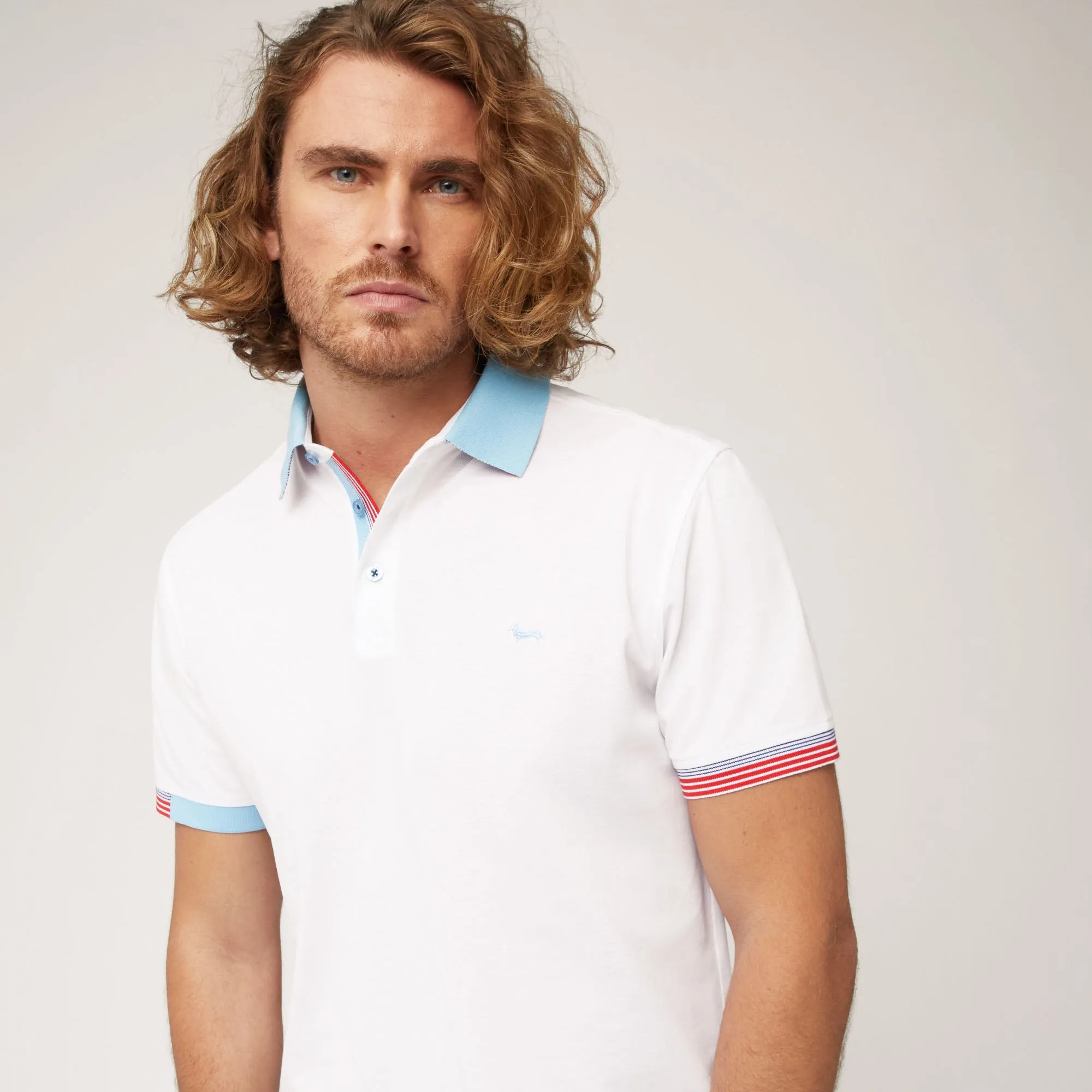 Harmont & Blaine Contrast Polo - White