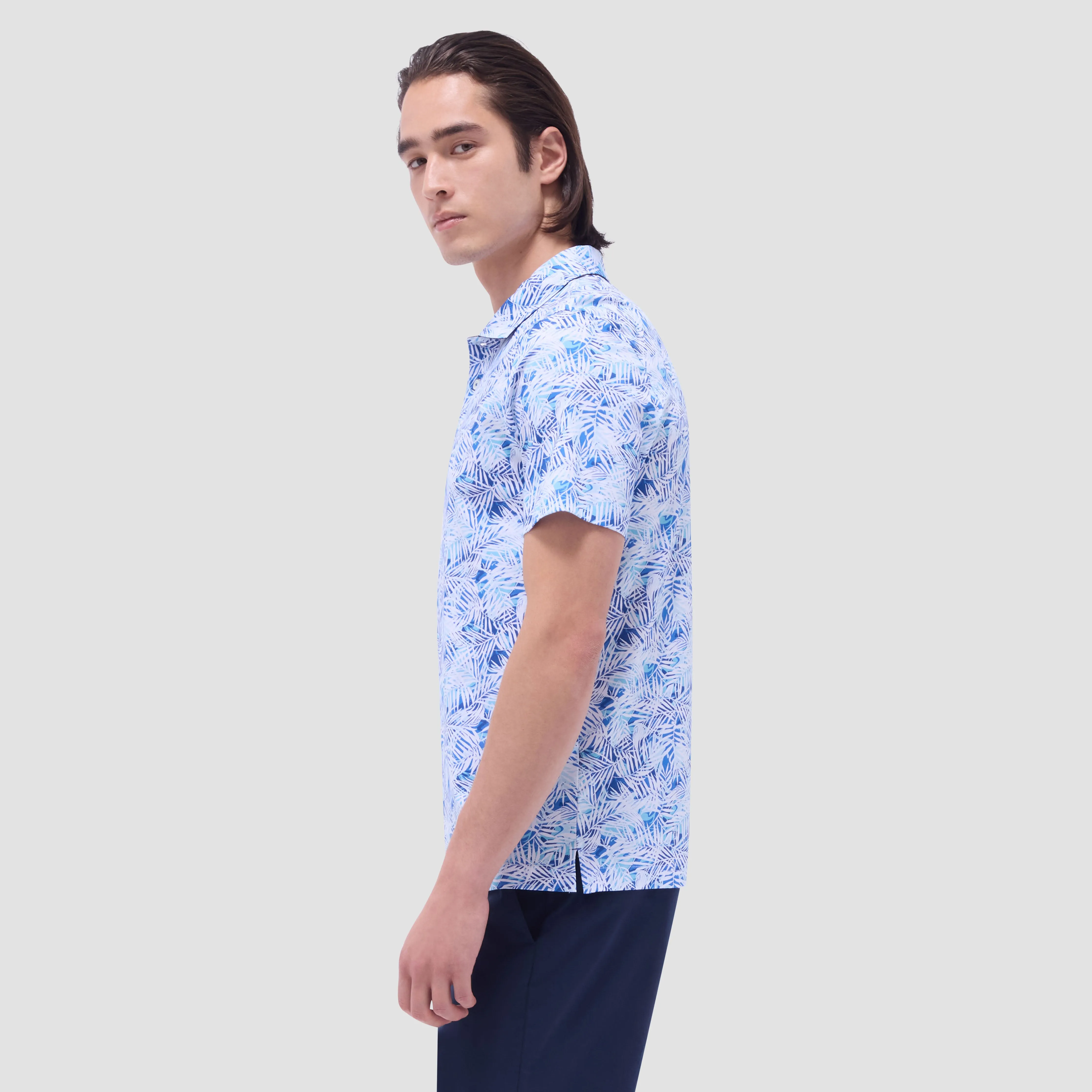 Hendrix Leaf Print Polo Shirt