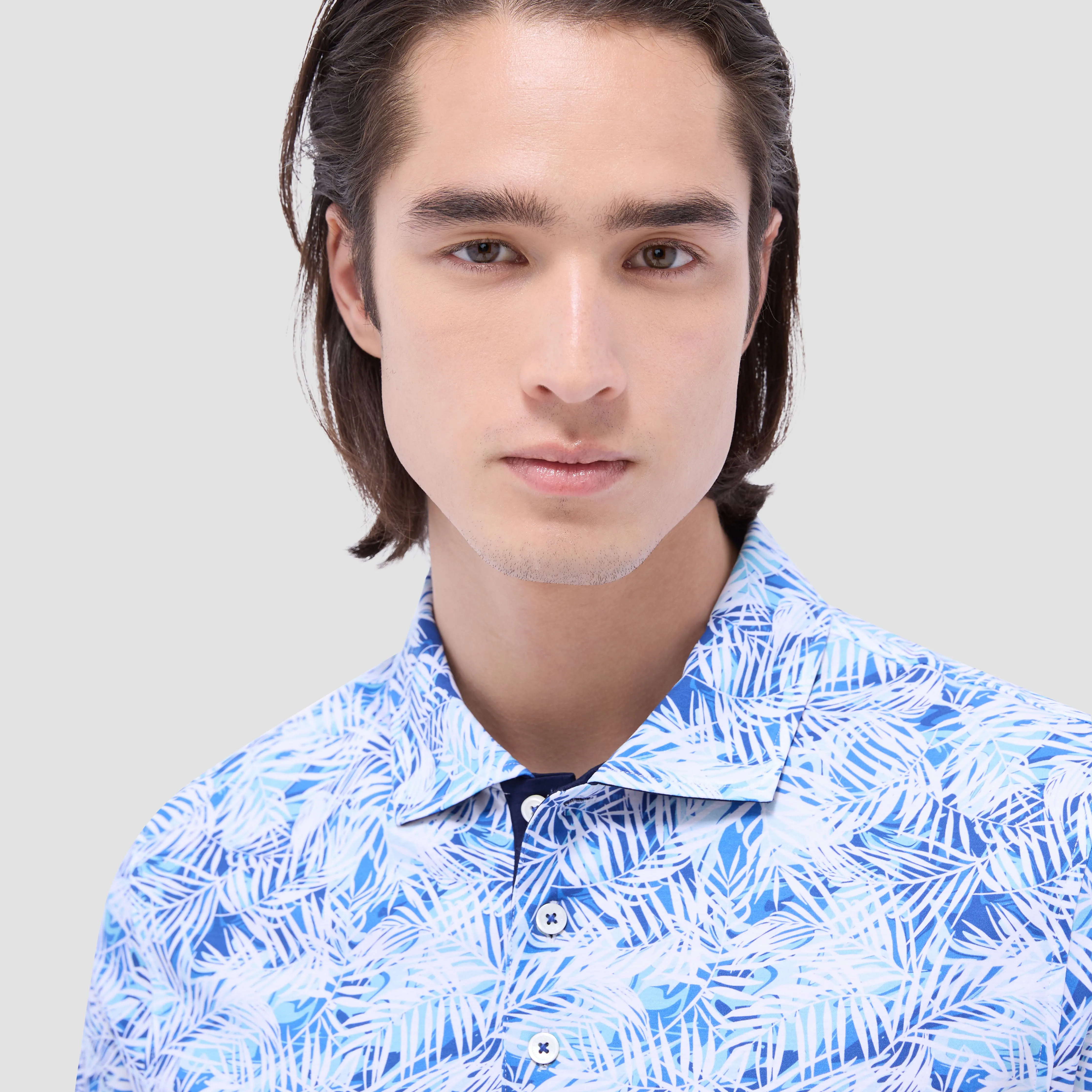 Hendrix Leaf Print Polo Shirt