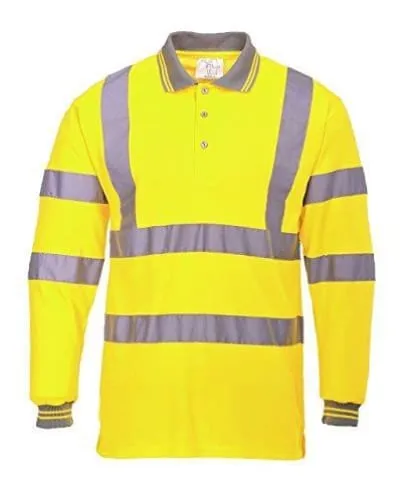 Hi Visibility Polo Shirt Long sleeved Portwest S277