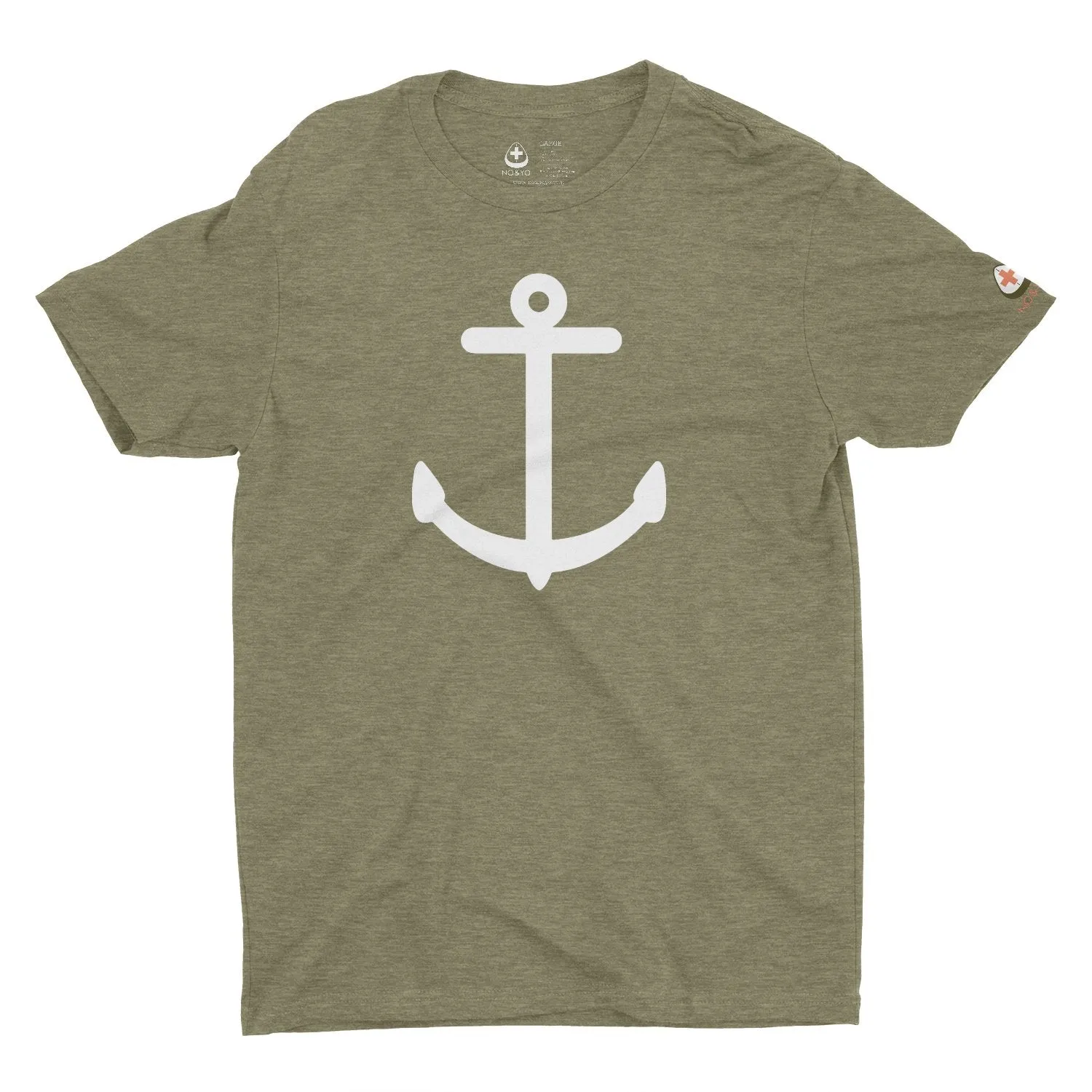 High-Quality White Anchor Design Tee