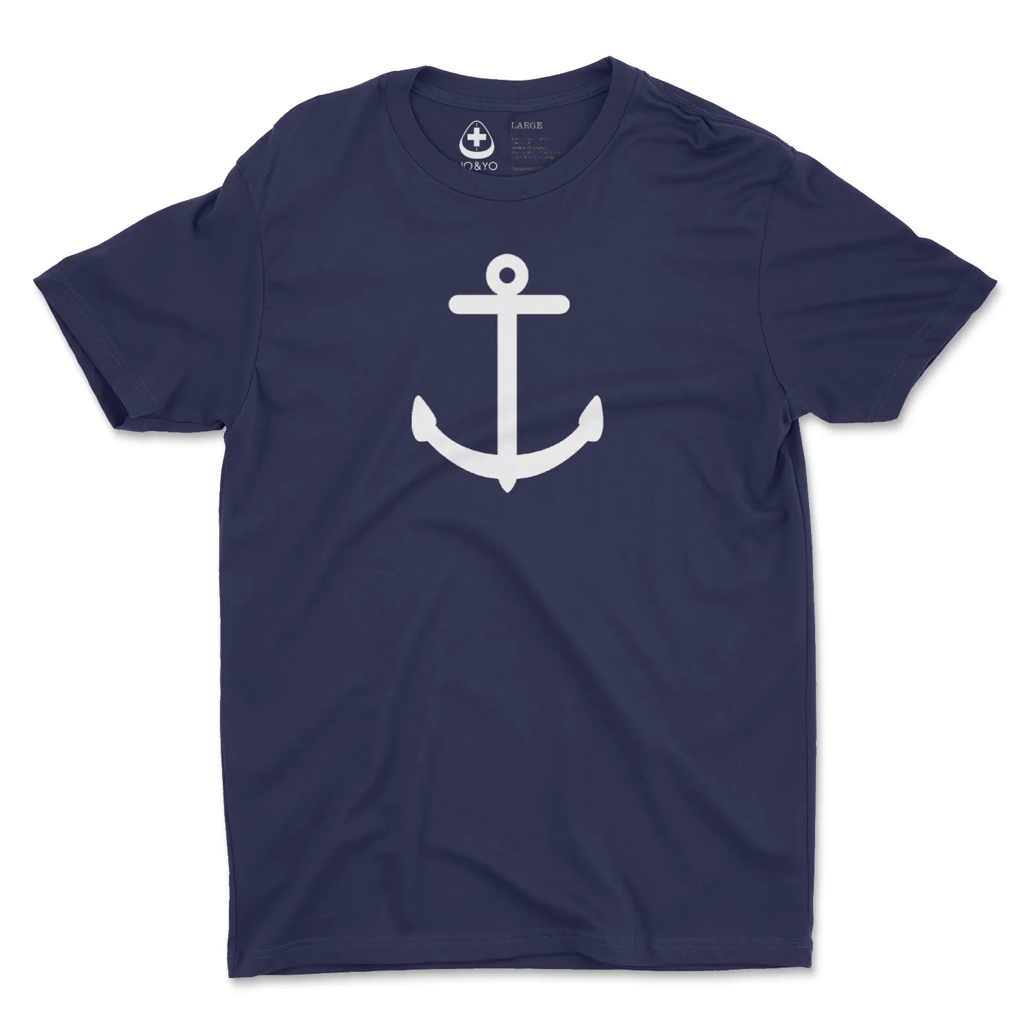 High-Quality White Anchor Design Tee