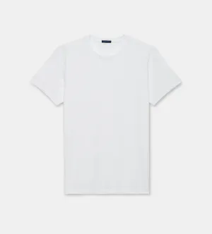 Iconic Pima Cotton Stretch Crew Neck T-Shirt - White