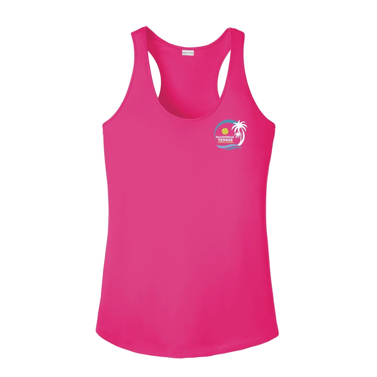 Islandwalk Tennis Ladies Performance Racerback - Small Front Chest Logo