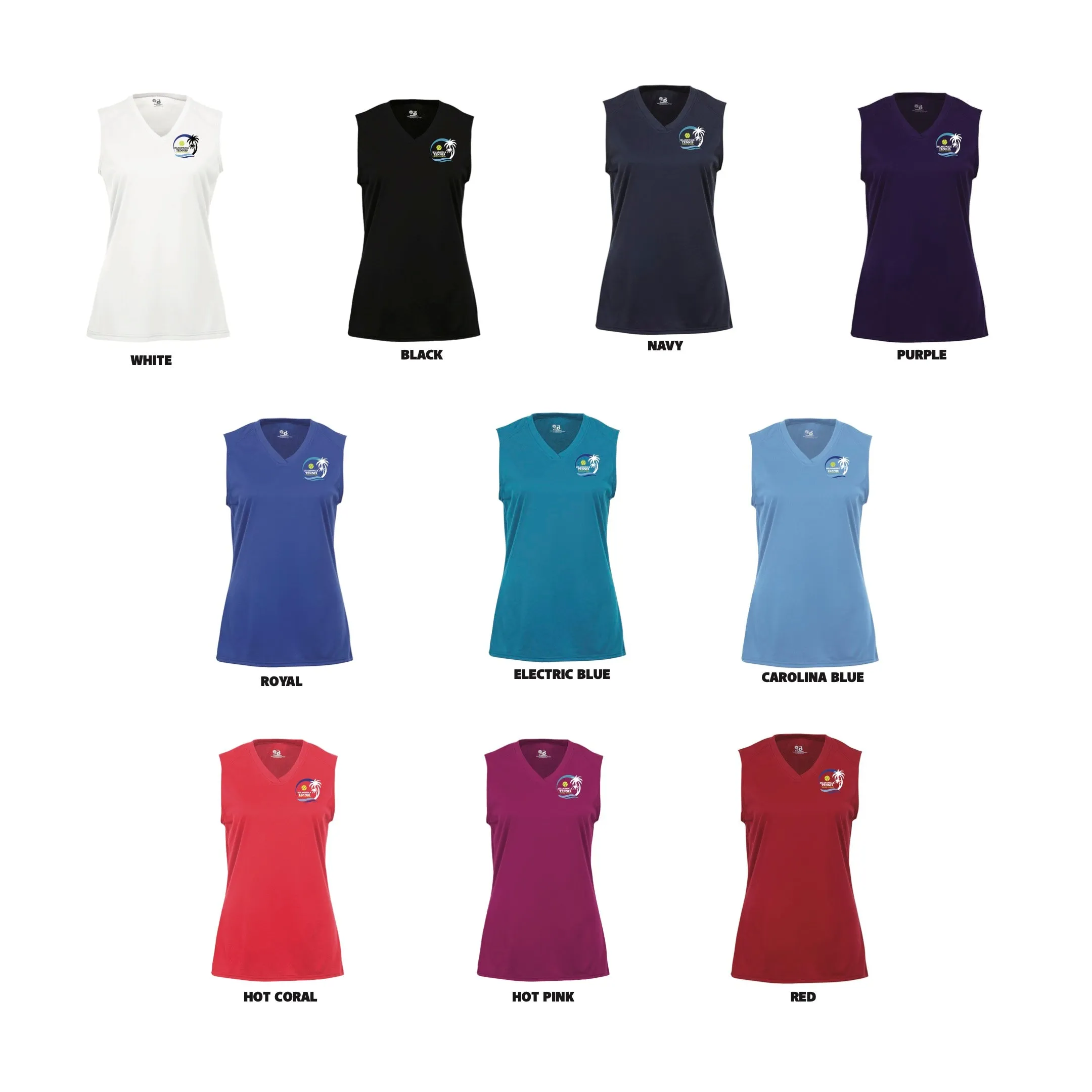 Islandwalk Tennis Ladies Performance Sleeveless Tank - Small Front Chest Logo
