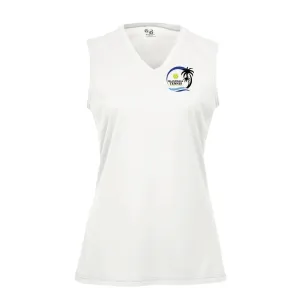 Islandwalk Tennis Ladies Performance Sleeveless Tank - Small Front Chest Logo