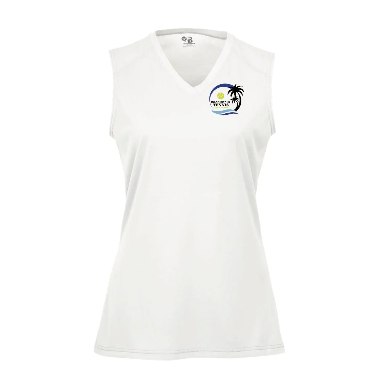 Islandwalk Tennis Ladies Performance Sleeveless Tank - Small Front Chest Logo