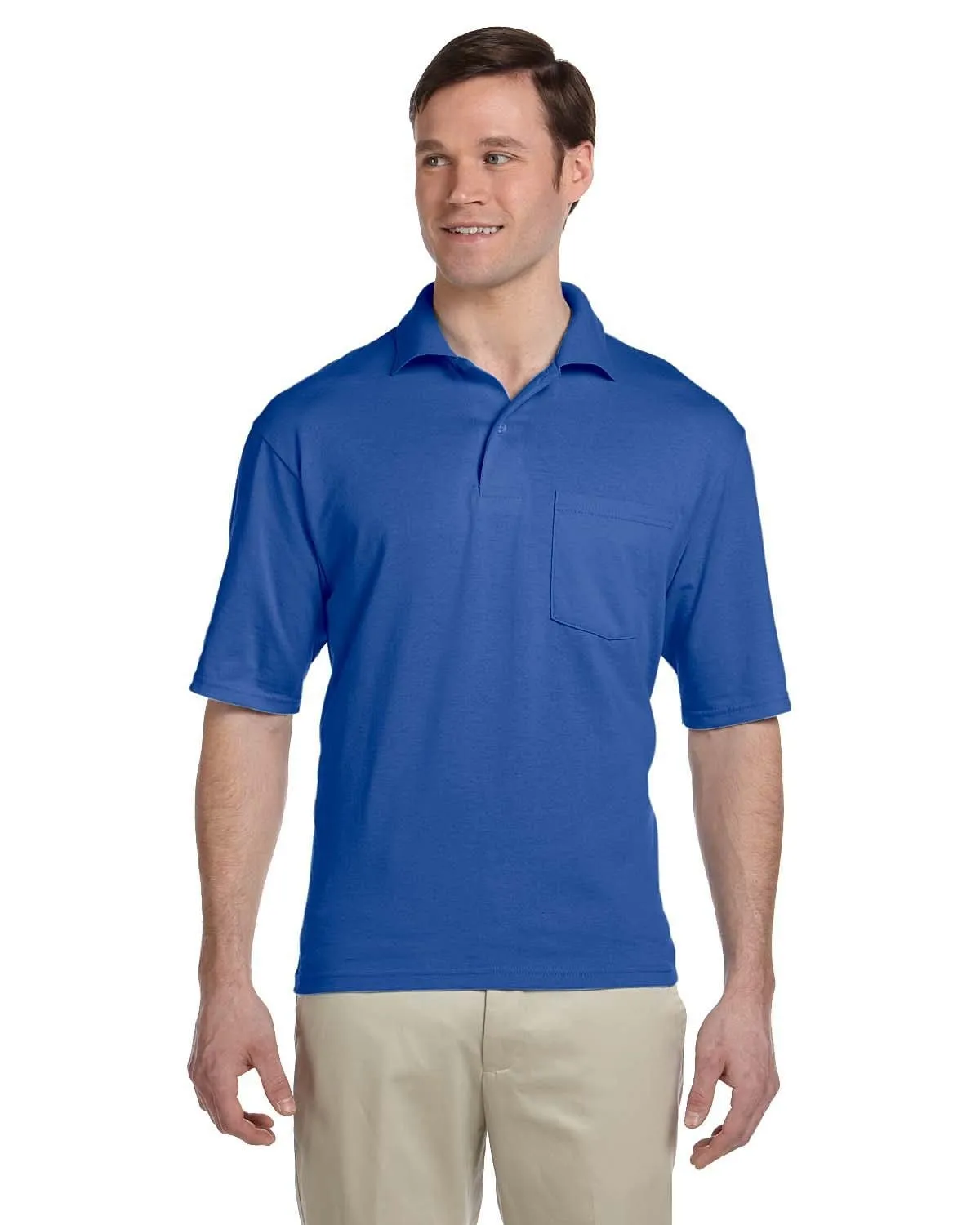 Jerzees 50/50 Jersey Knit Polo W/Pocket