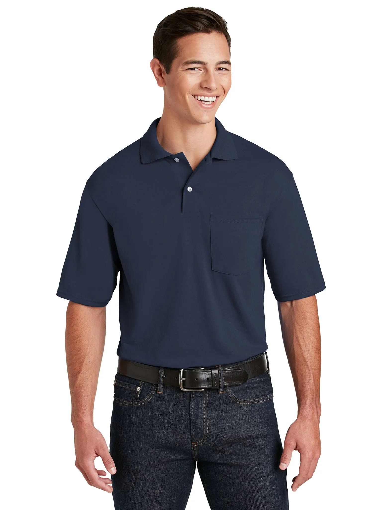 Jerzees 50/50 Jersey Knit Polo W/Pocket