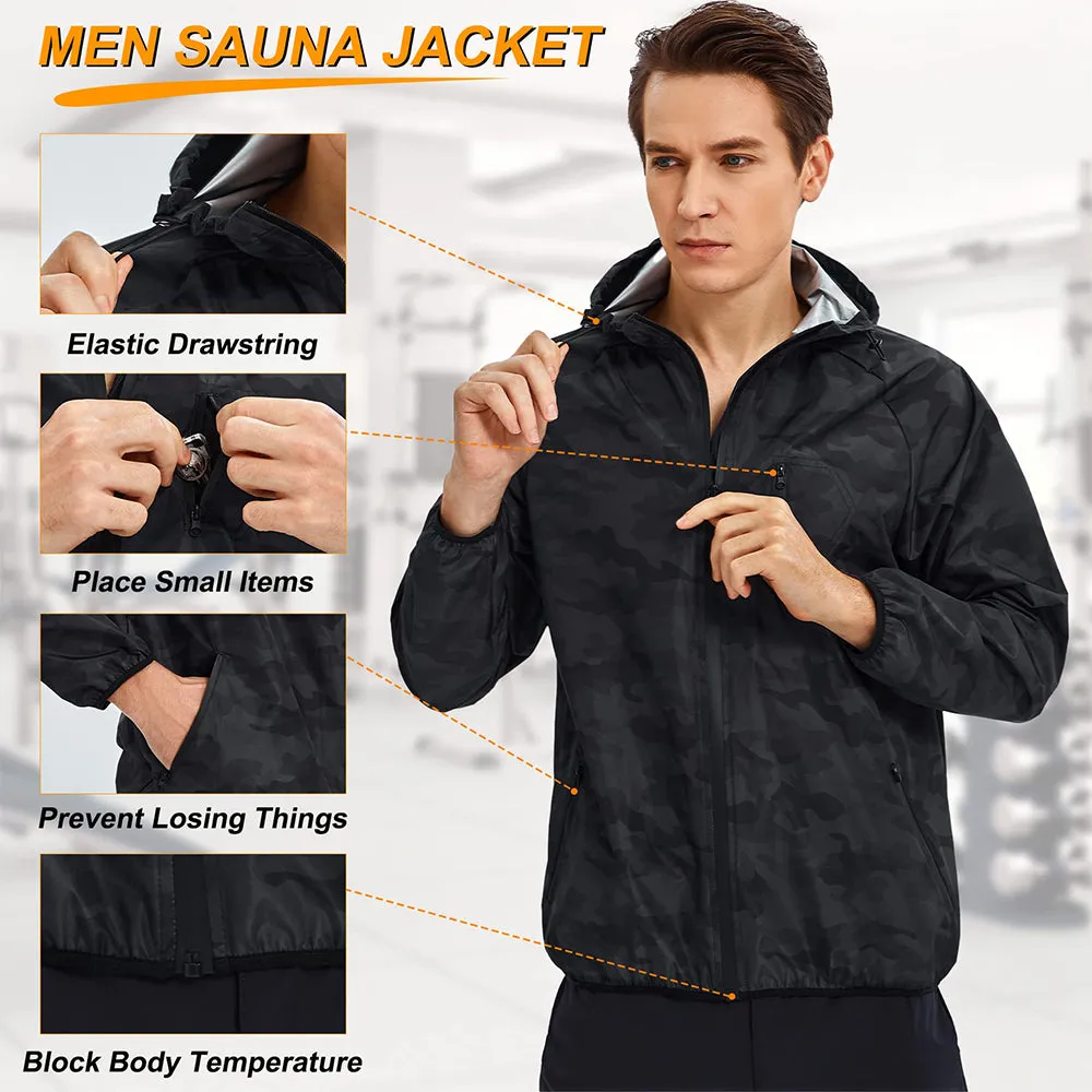 Junlan Fashion Camo Weight Loss Sweat Zipper Jacket