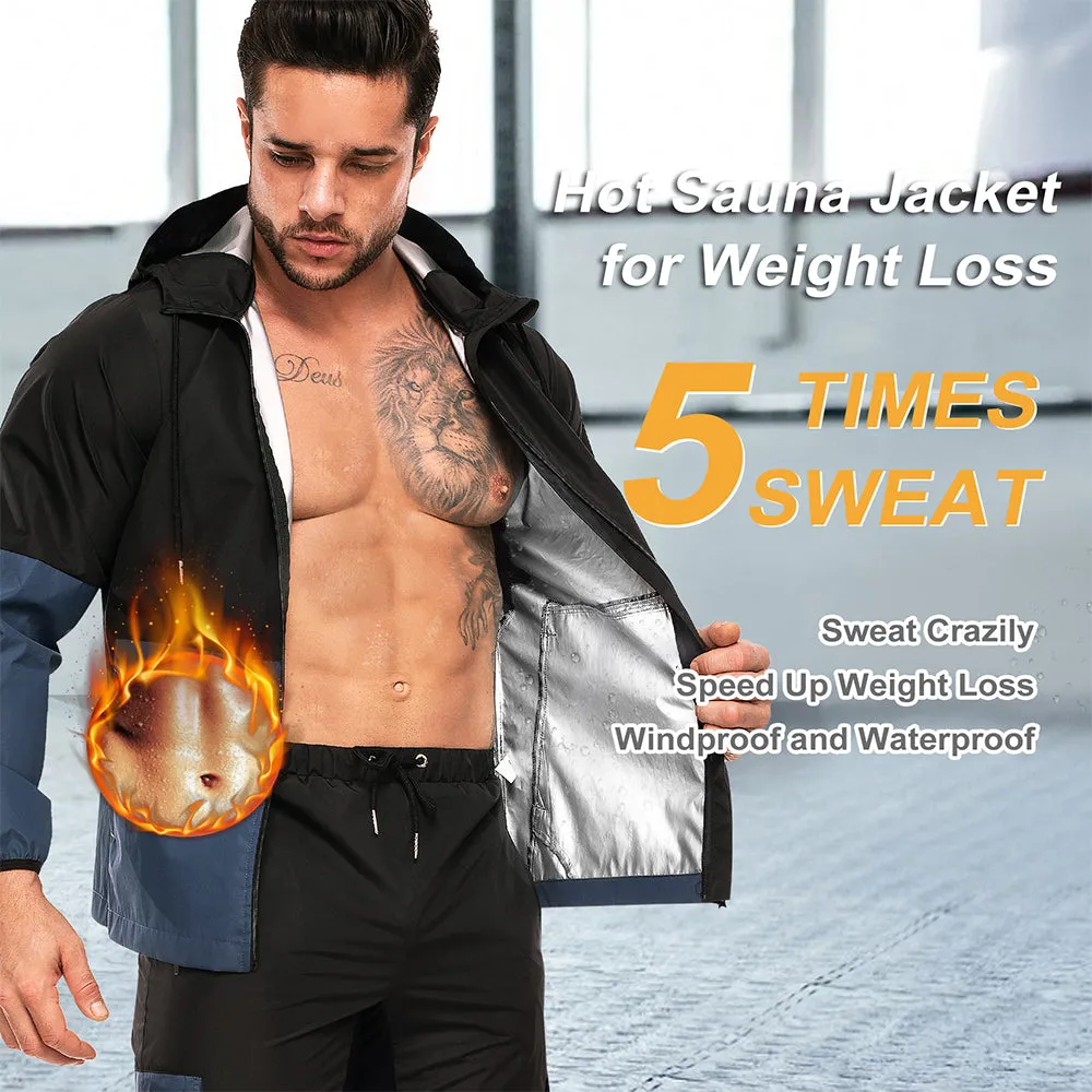 Junlan Men Thermo Sweat  Sauna Hooded Sweatshirt